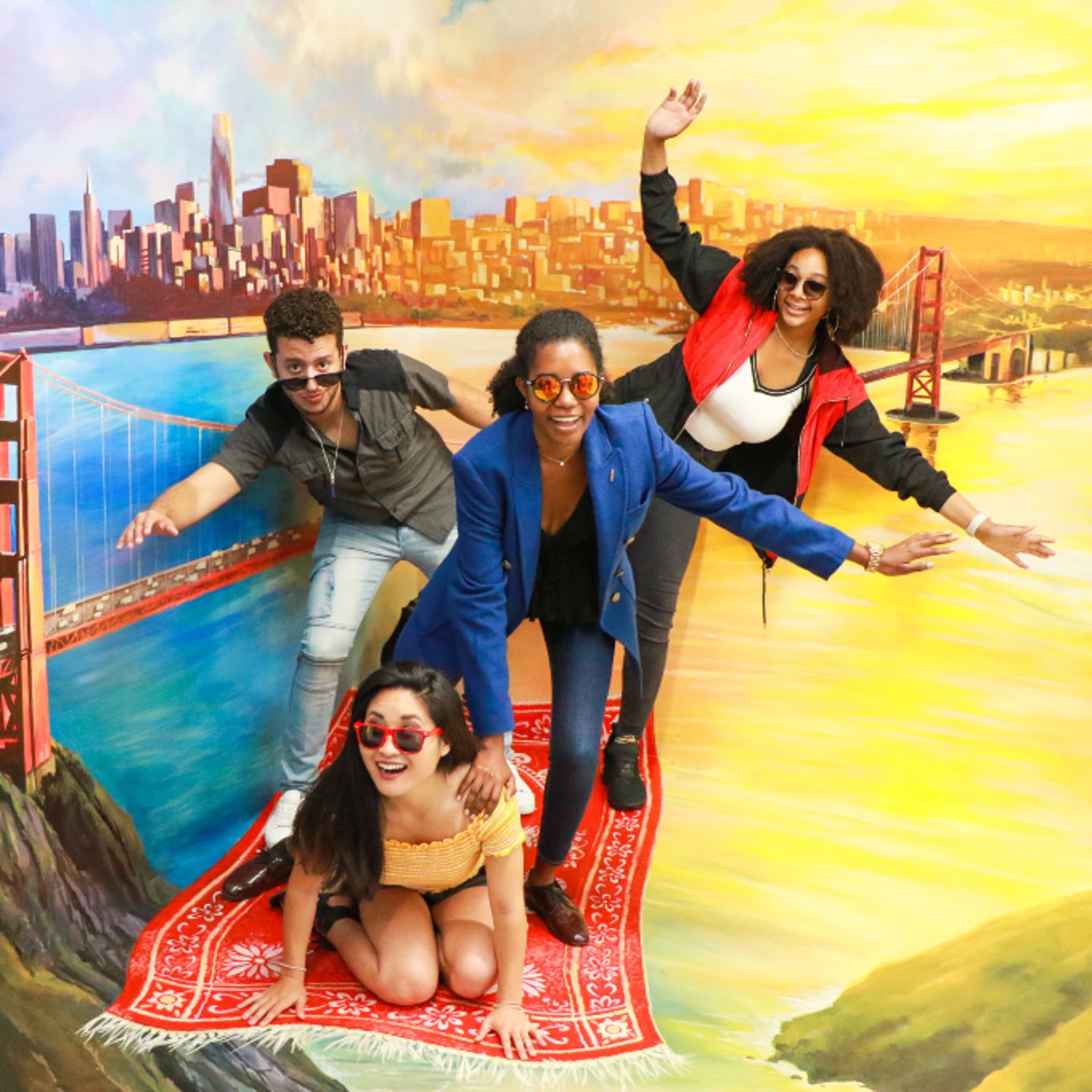 Group on magic carpet