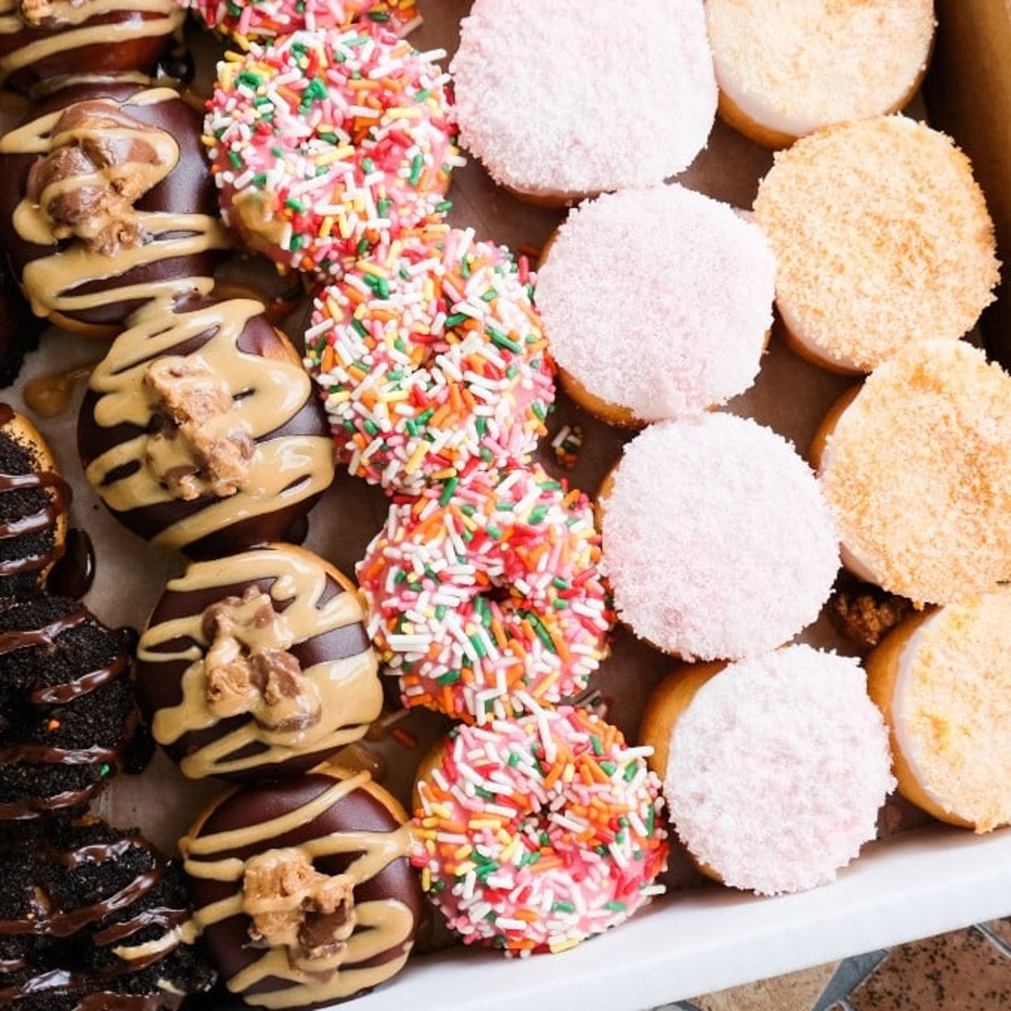 Box of Different Kinds of Donuts