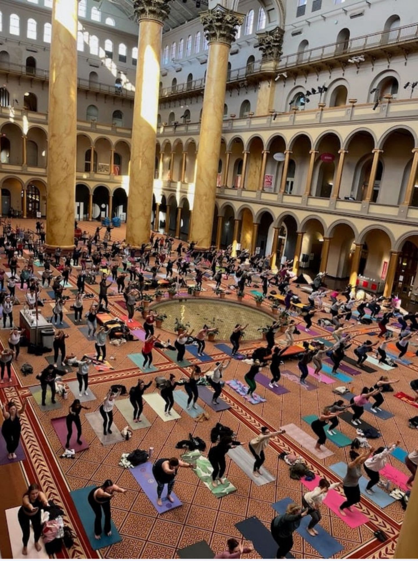People doing yoga