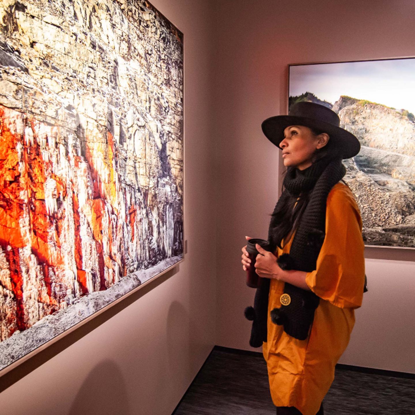 Woman at museum