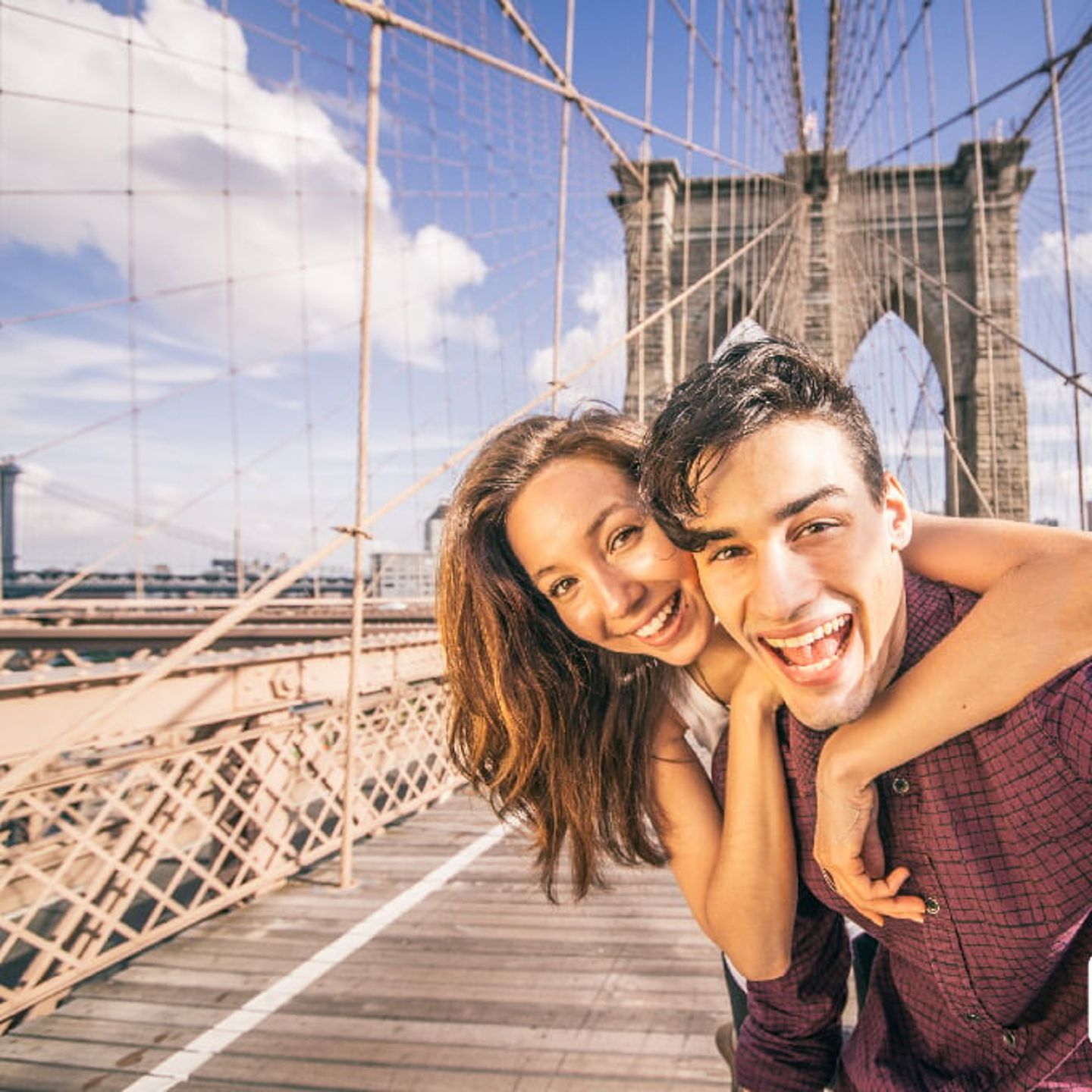 Couple on bridge