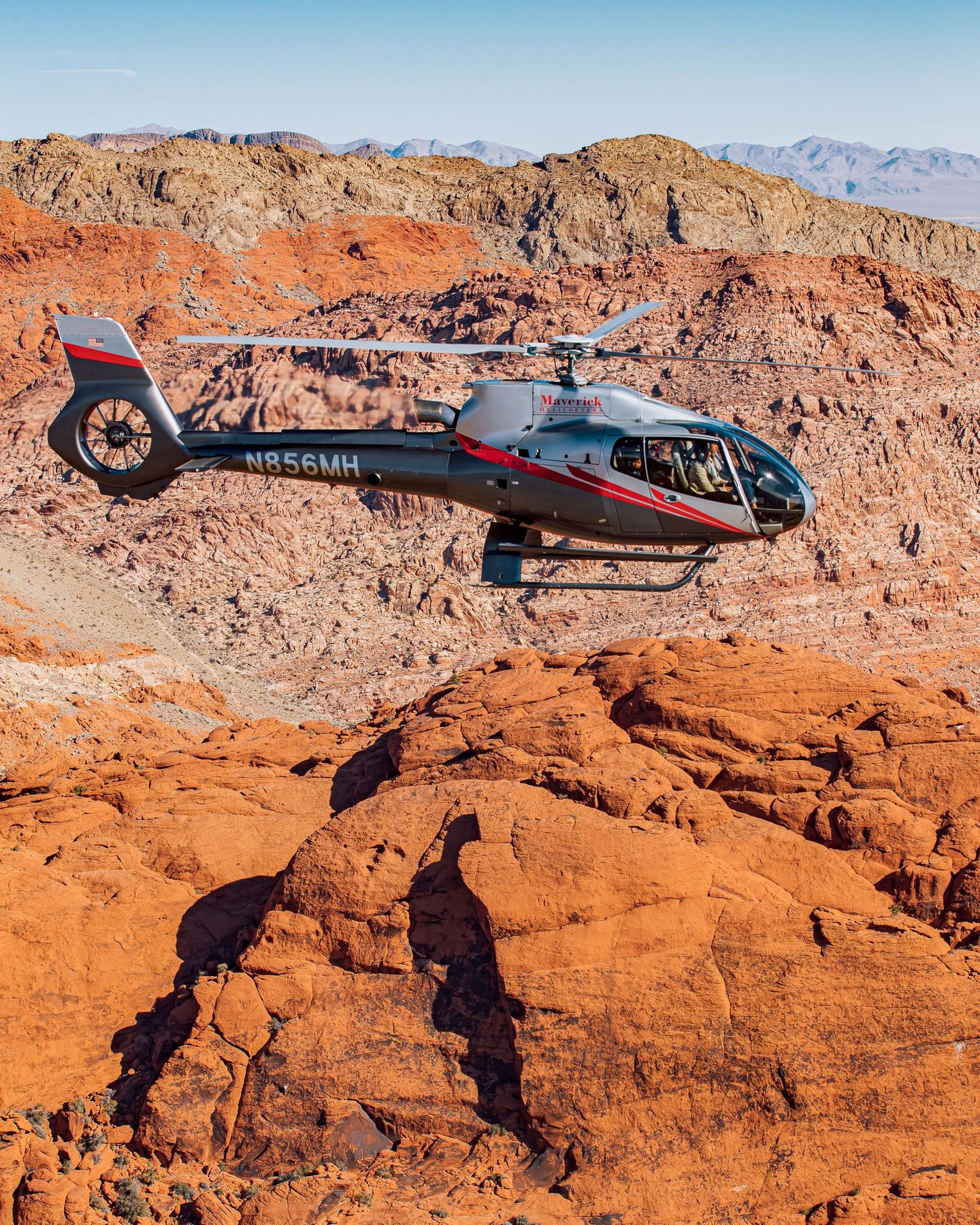 Helicopter in air