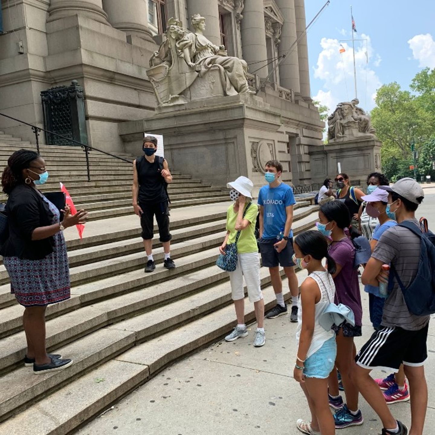 Guide giving tour