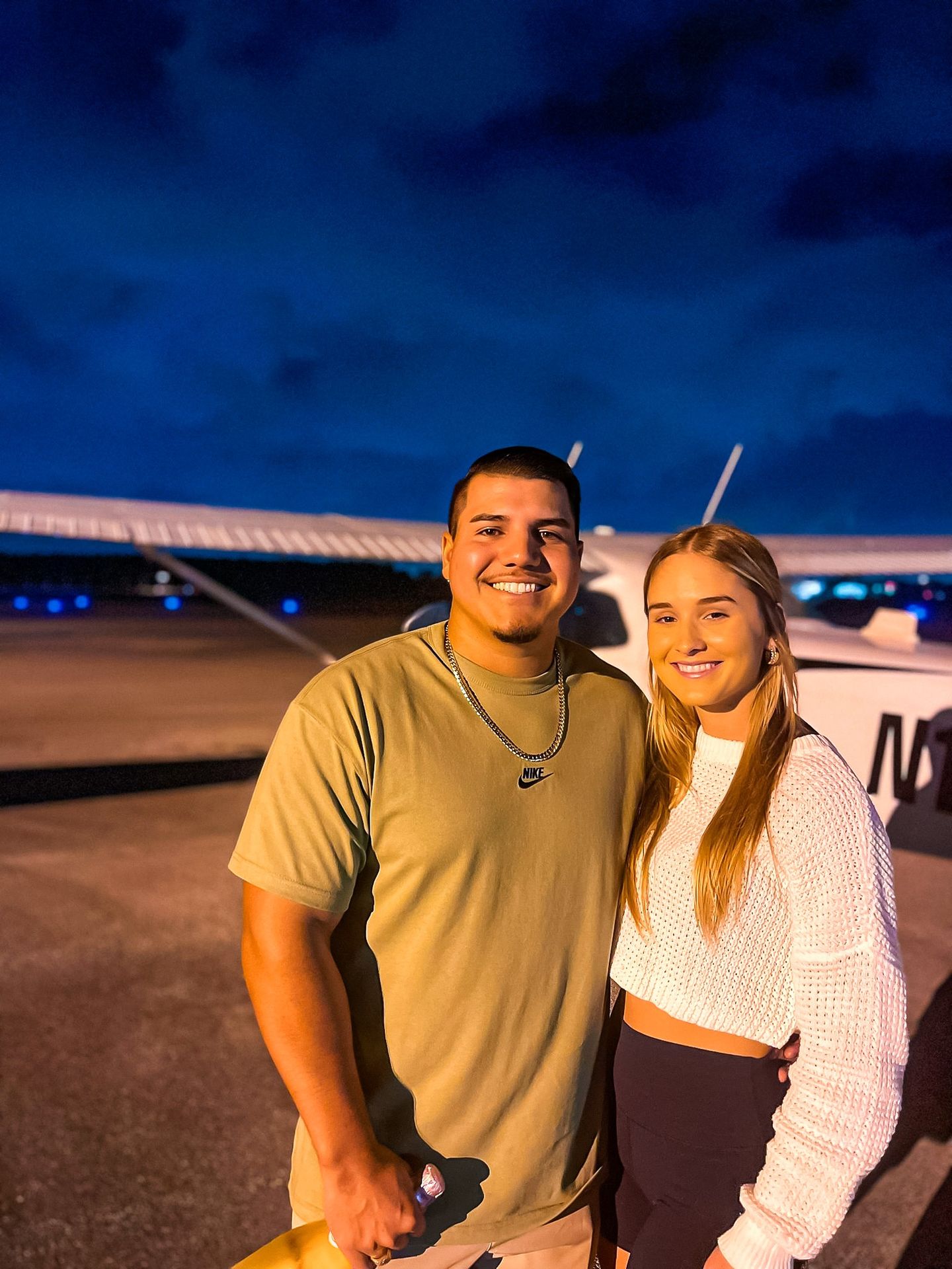 Couple with plane