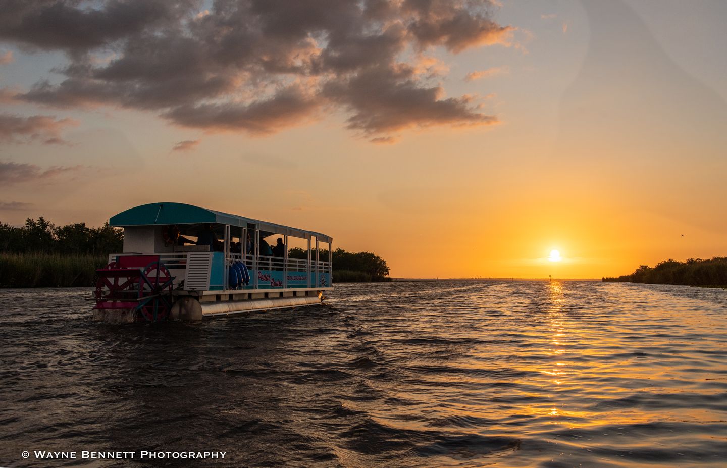 Boat at sunset
