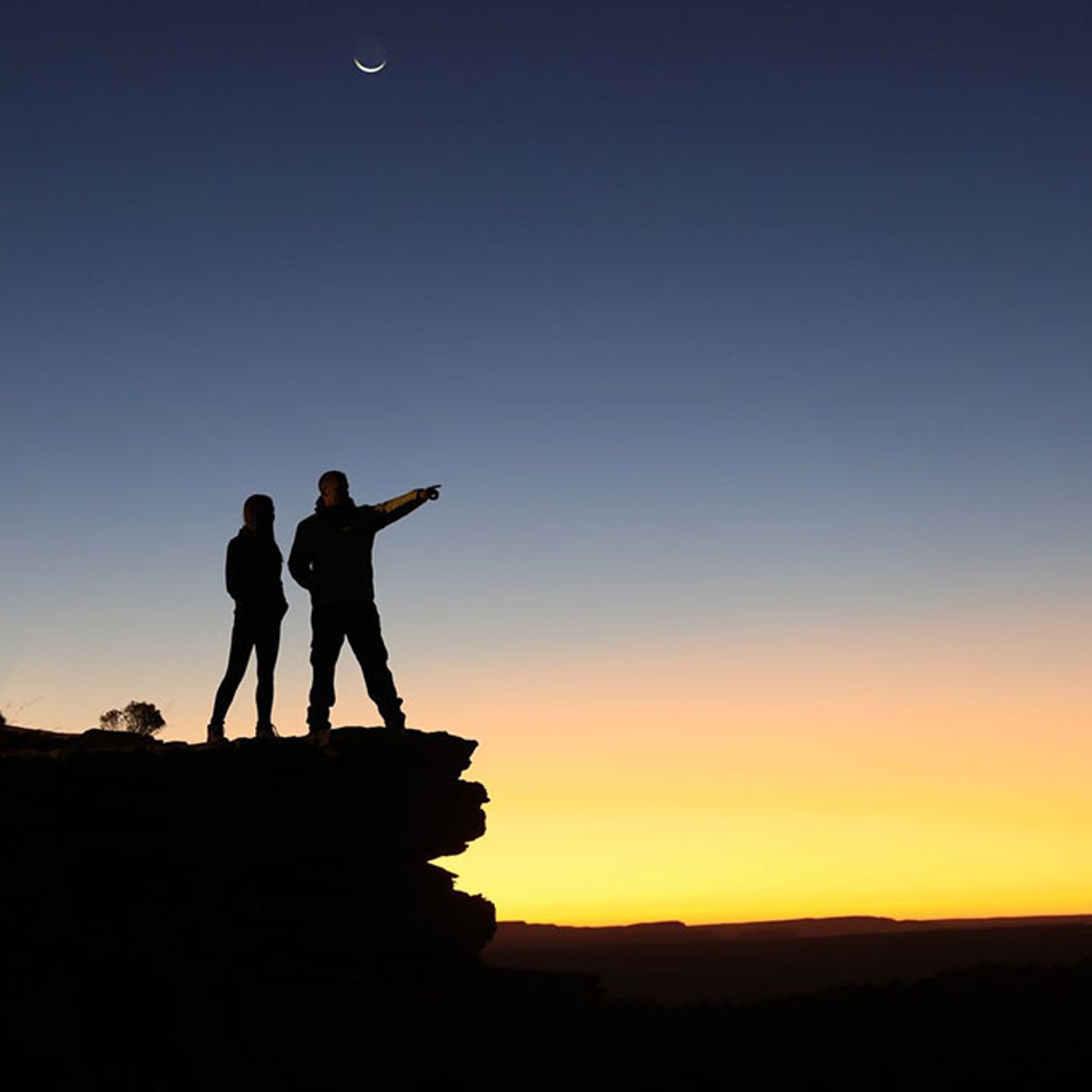 People Watching Sunset