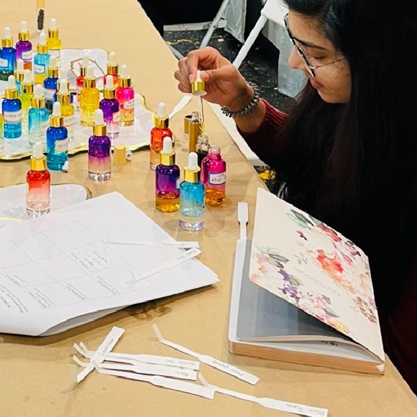 Person Making Perfume