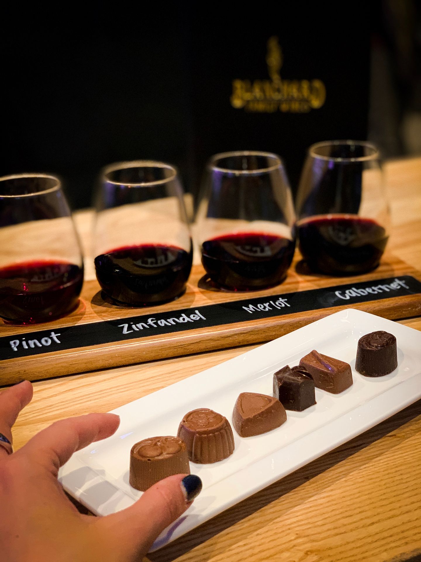 Chocolate and wine