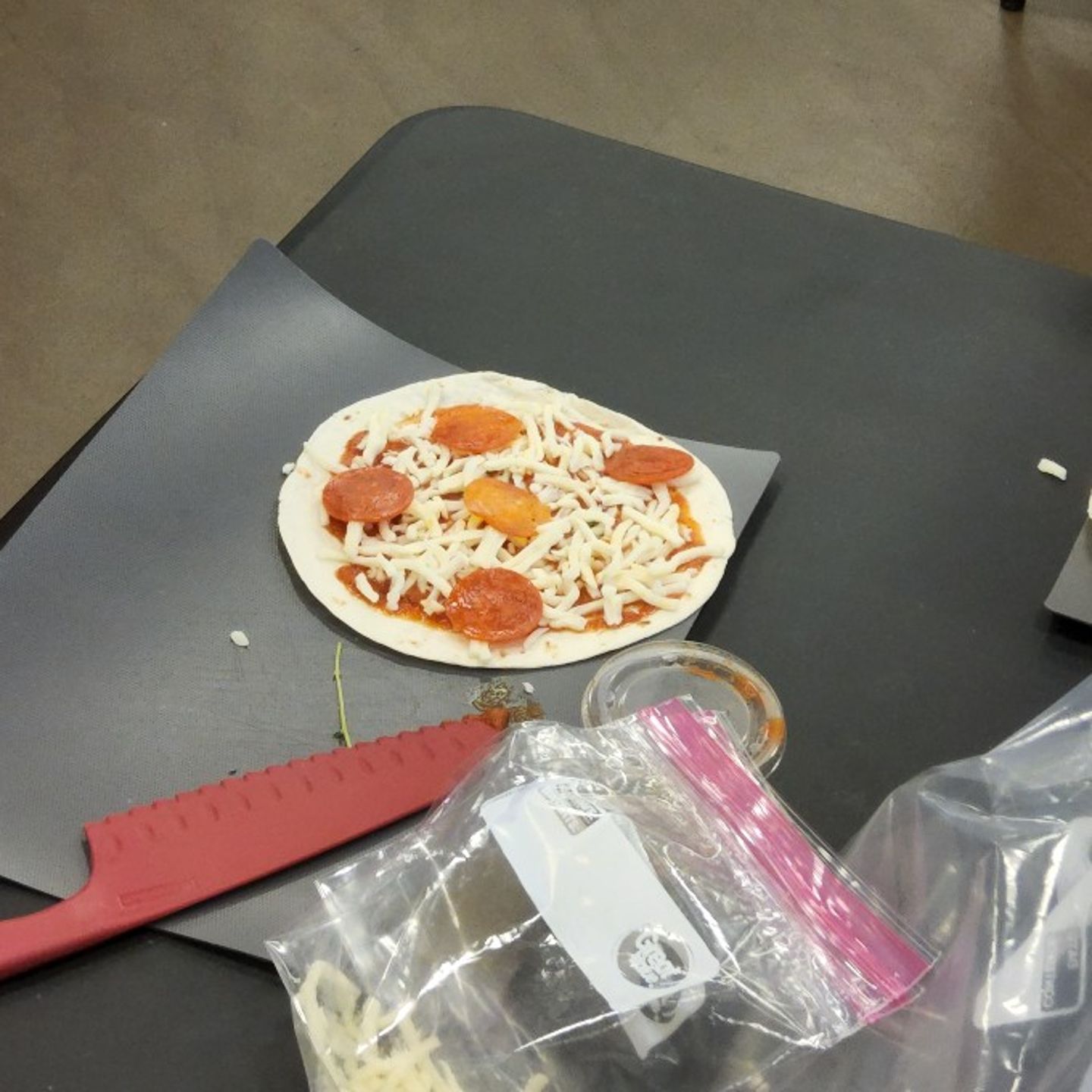 Raw pizza