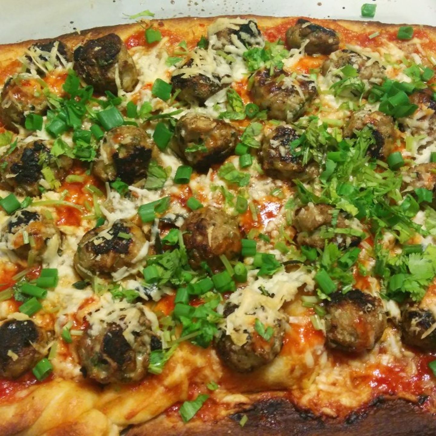 Finished pizza