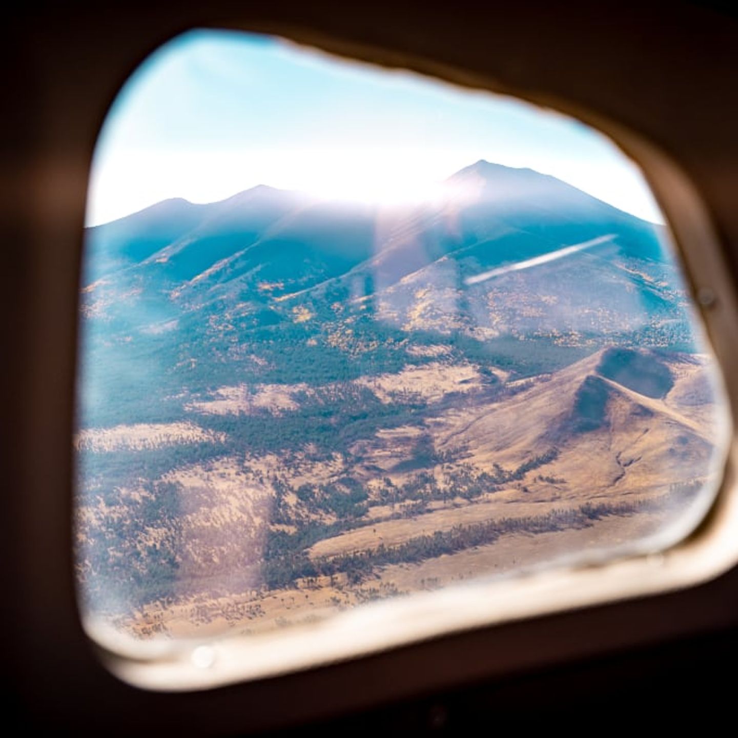 Views from plane window