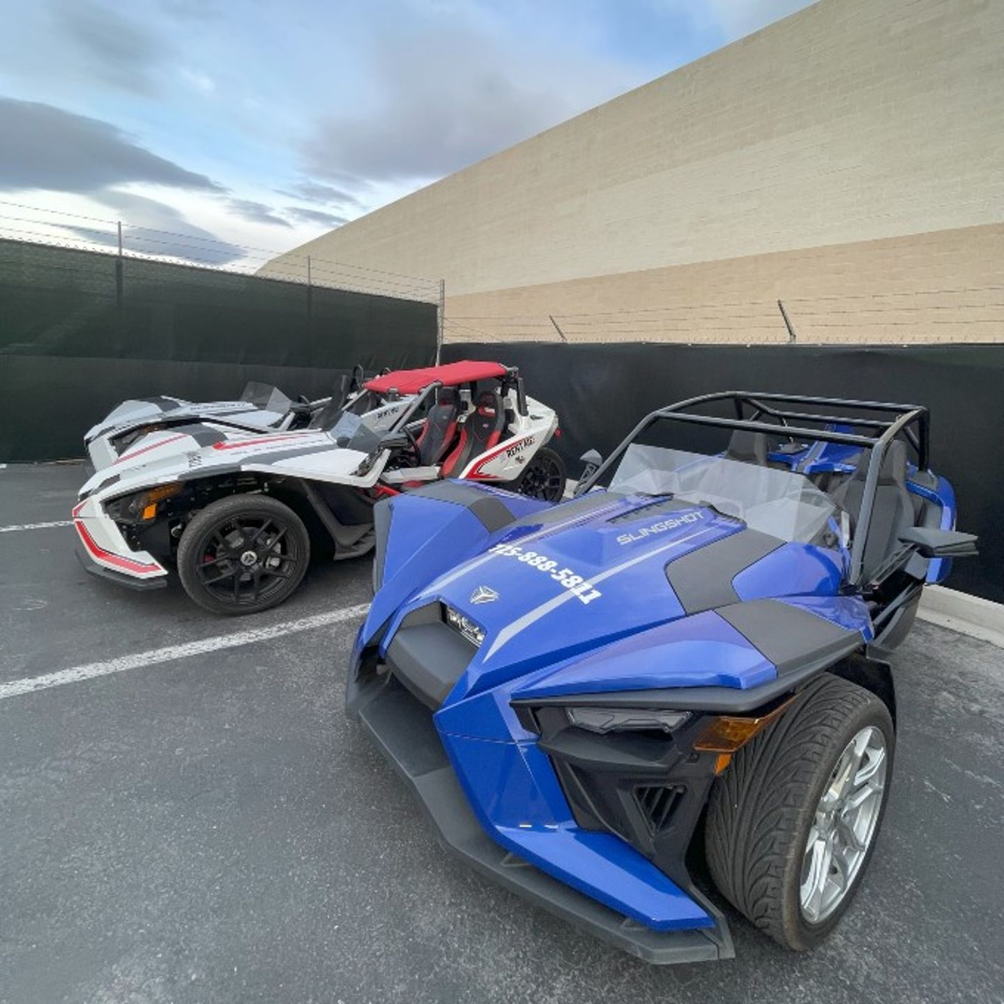 Two slingshots side by side
