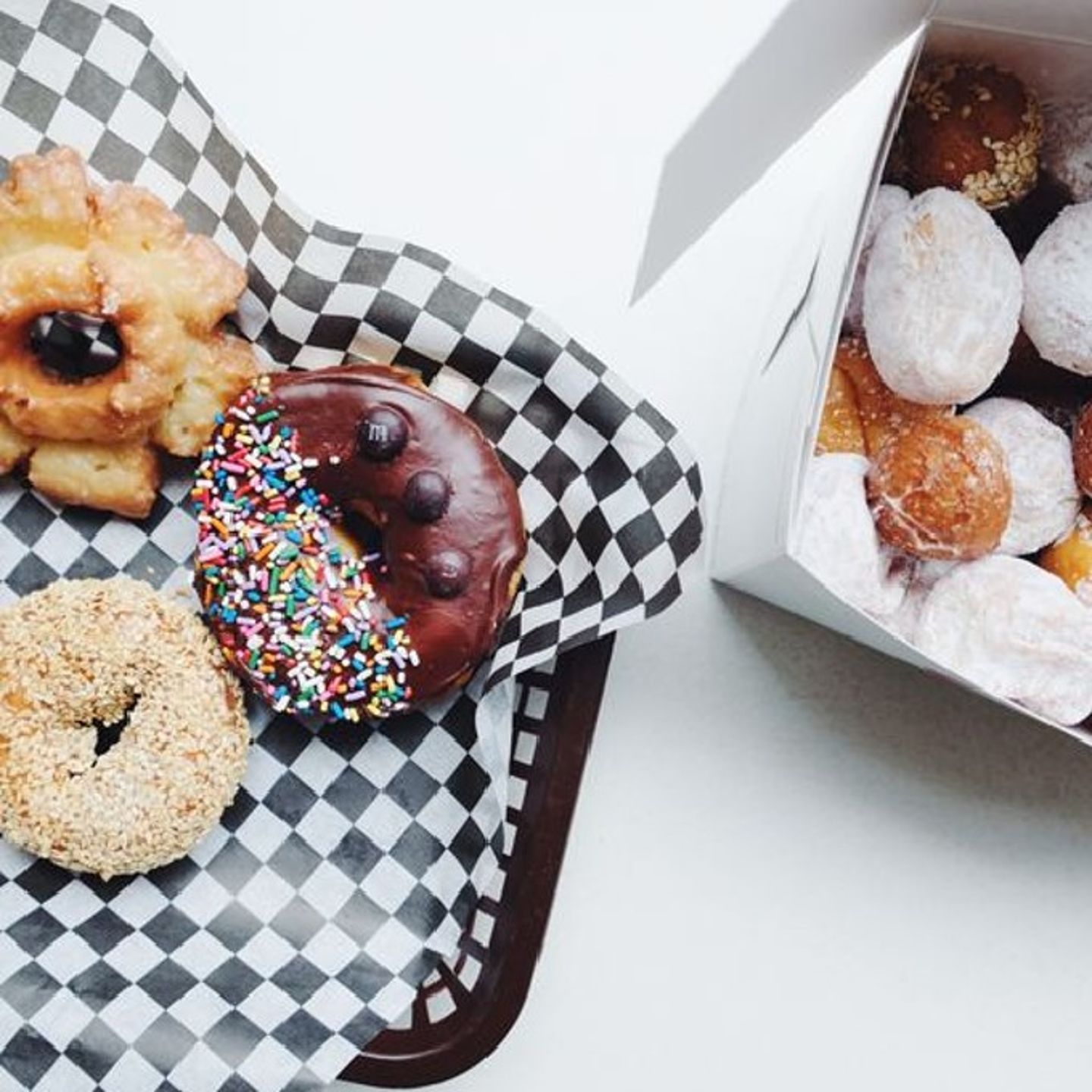 3 Donuts and a Box of Donut Holes