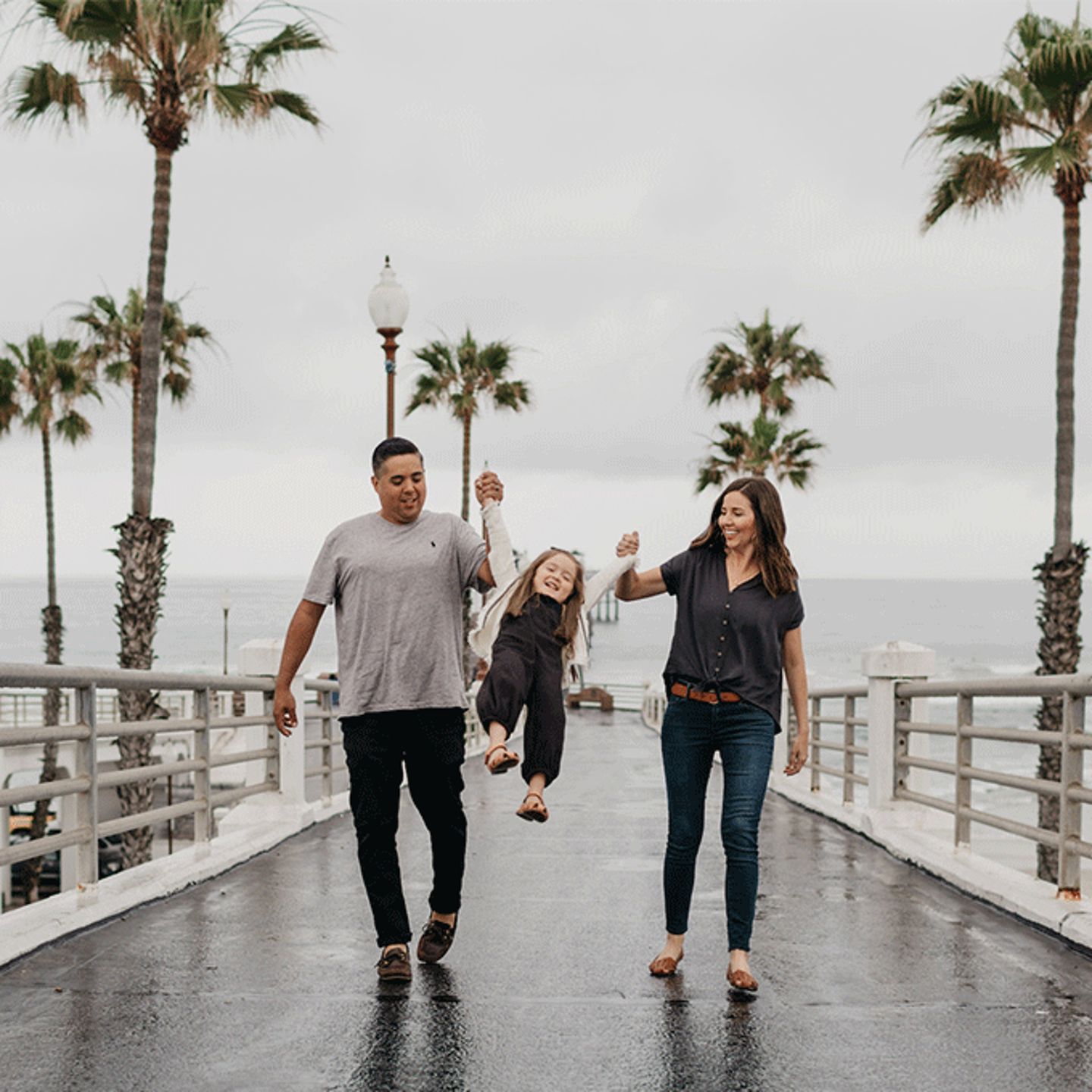 Family on Boardwalk