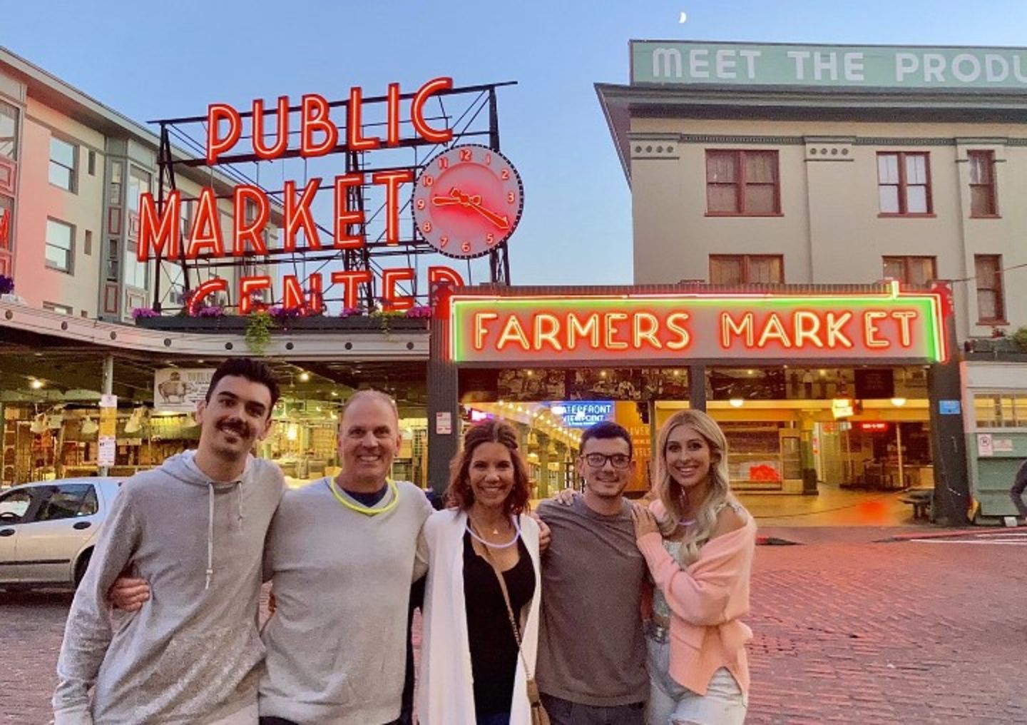 Group at public market