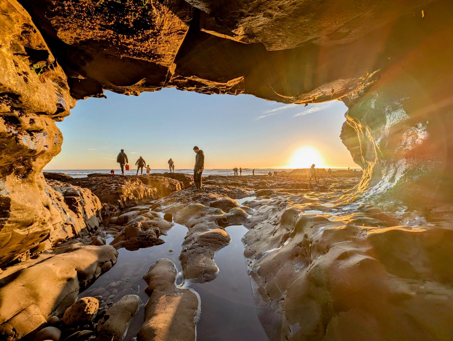 People gathering on beach