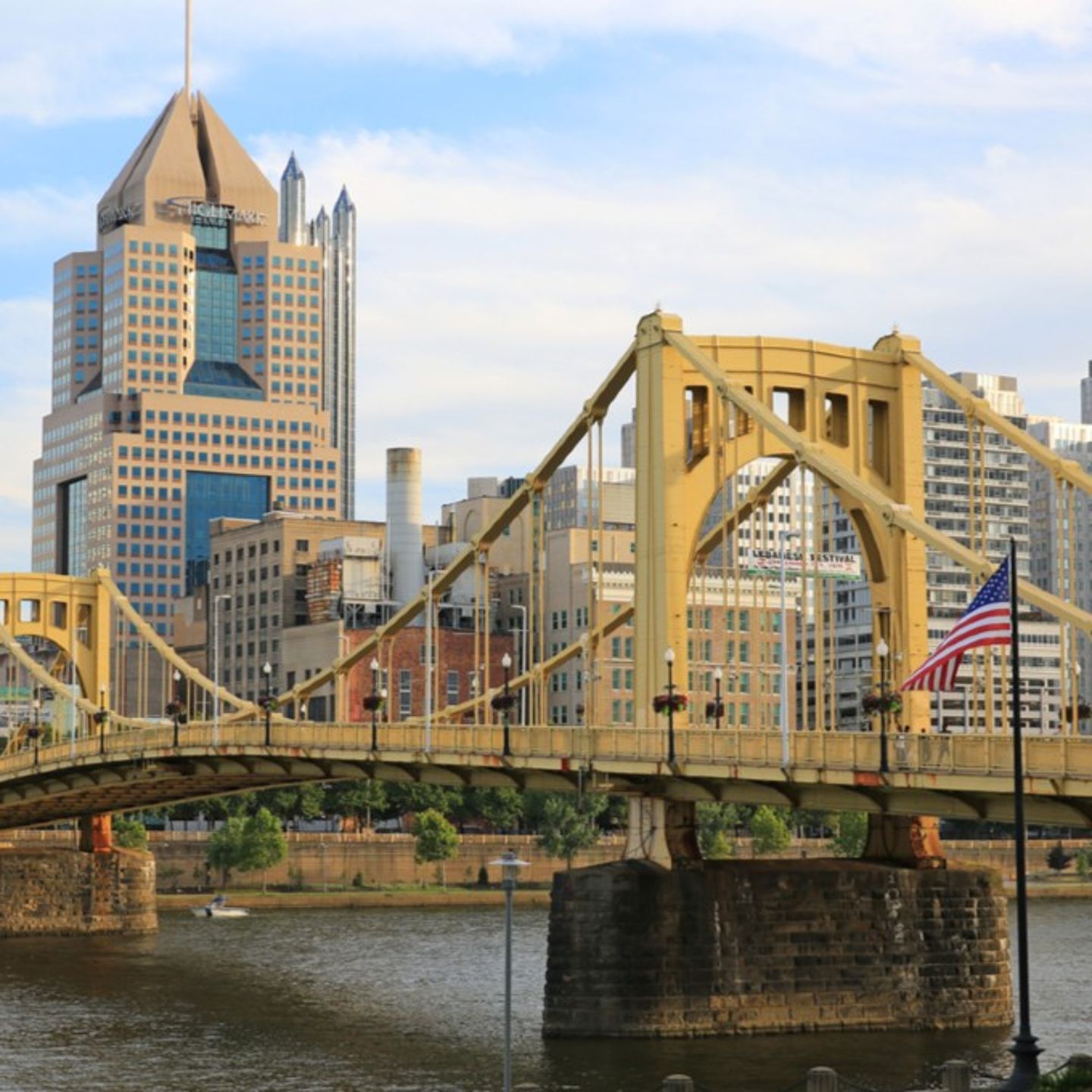 Downtown Pittsburgh with Bridge