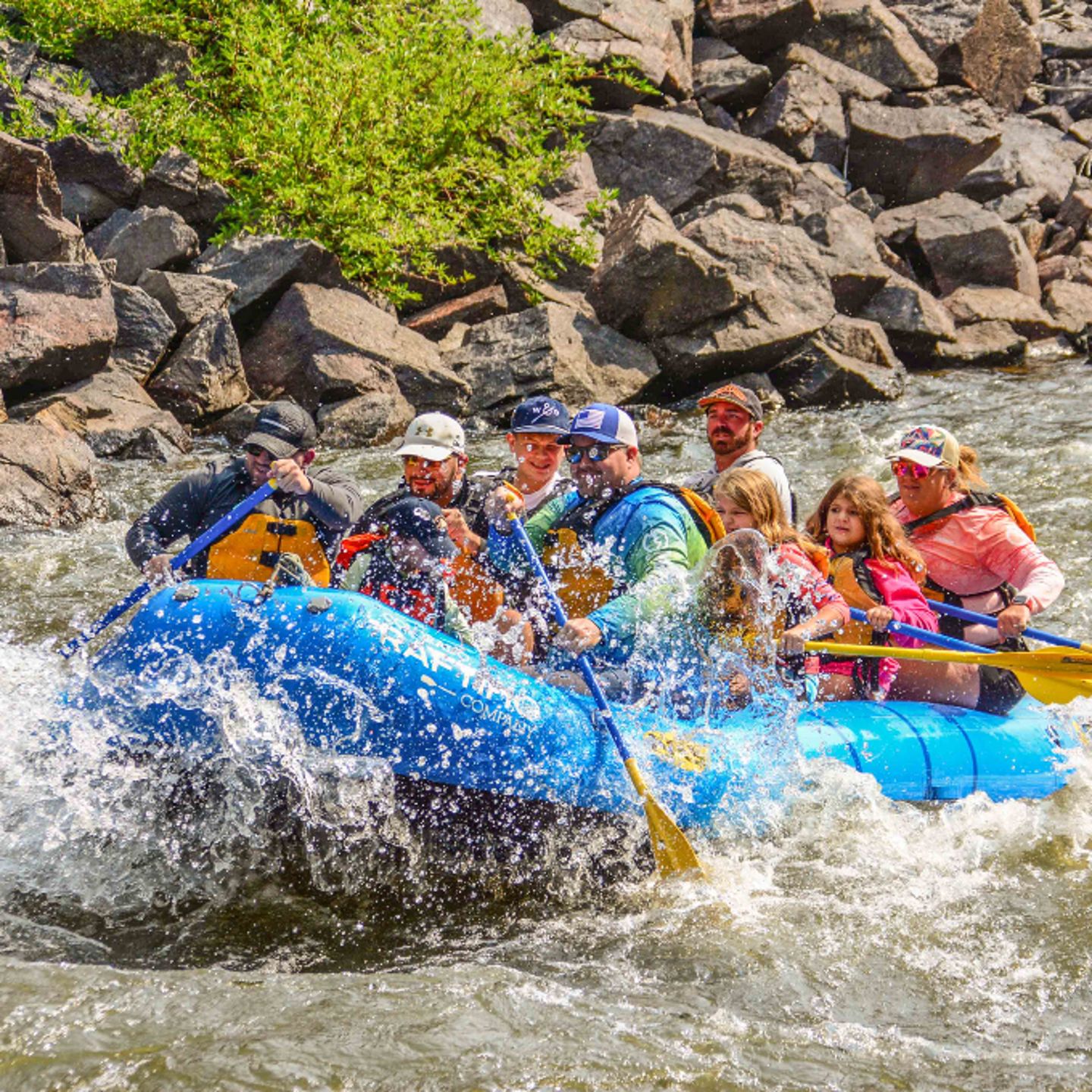 Group rafting