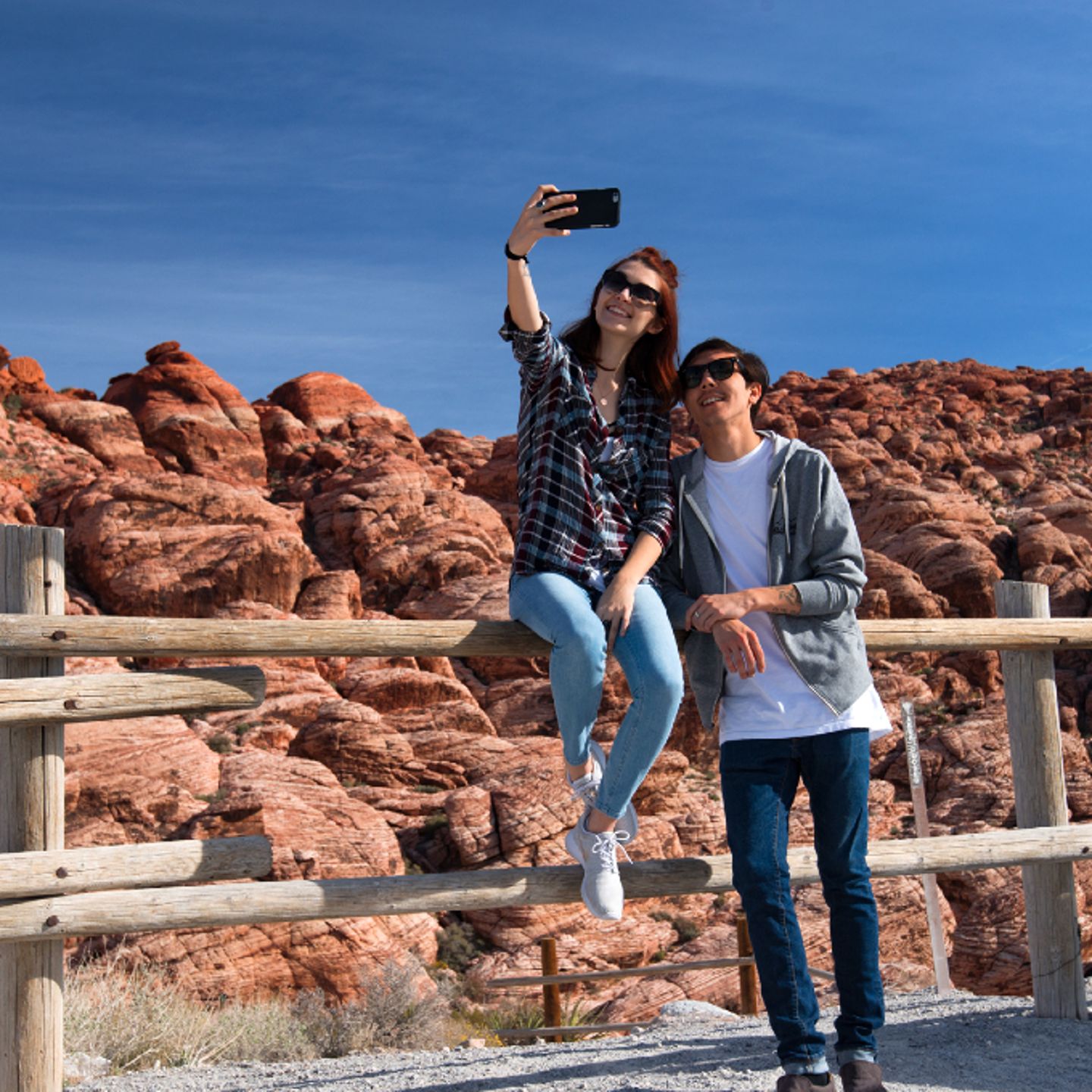 Couple photo with rocks