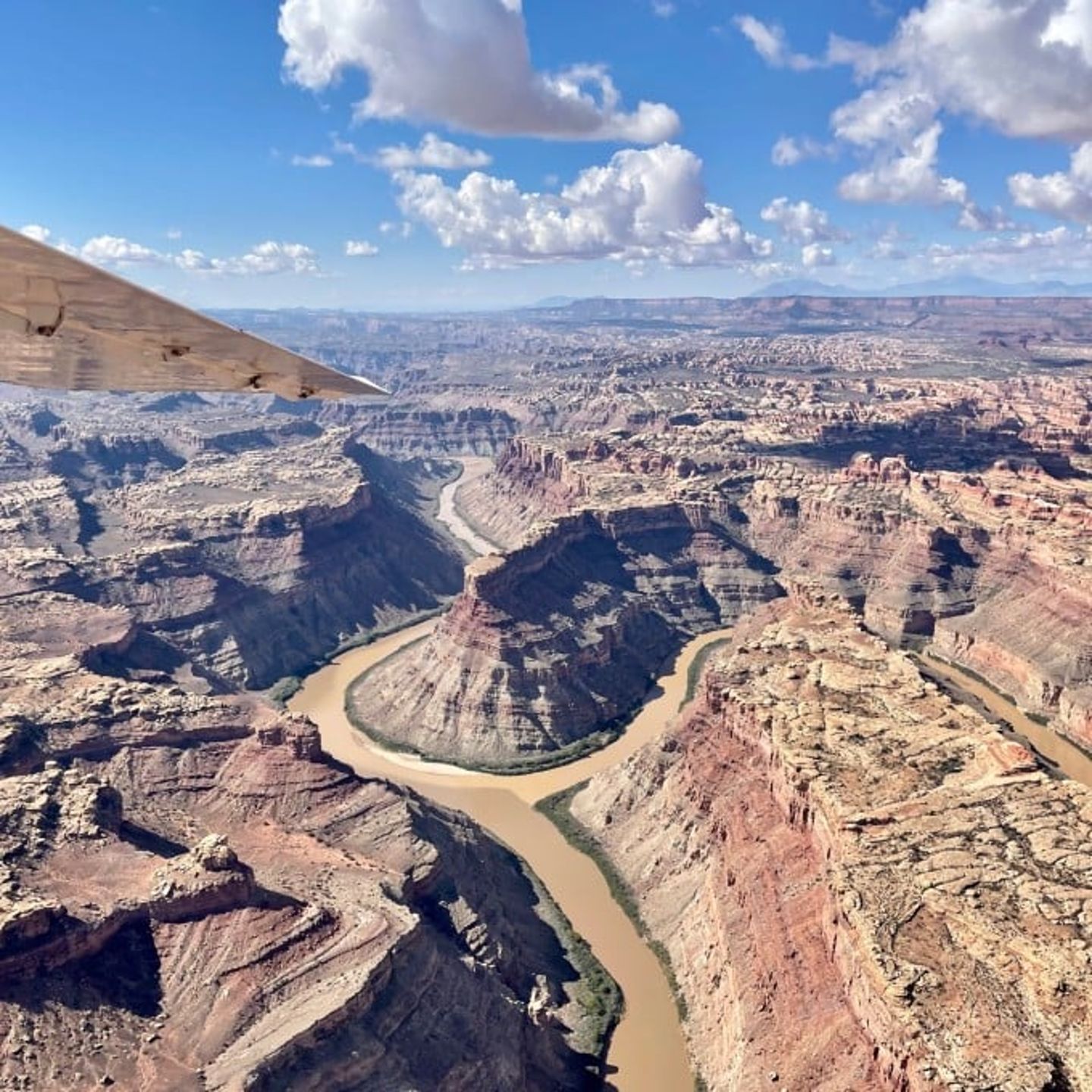 Plane Wing Over Canyon 