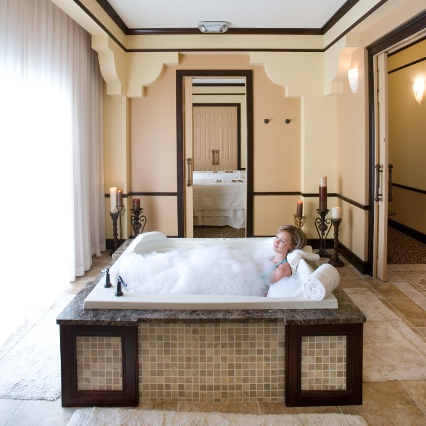 Person in tub