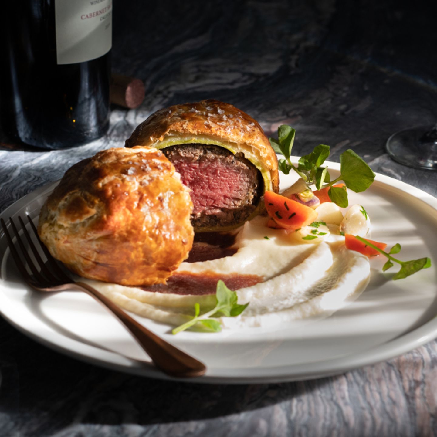 Beef wellington up close