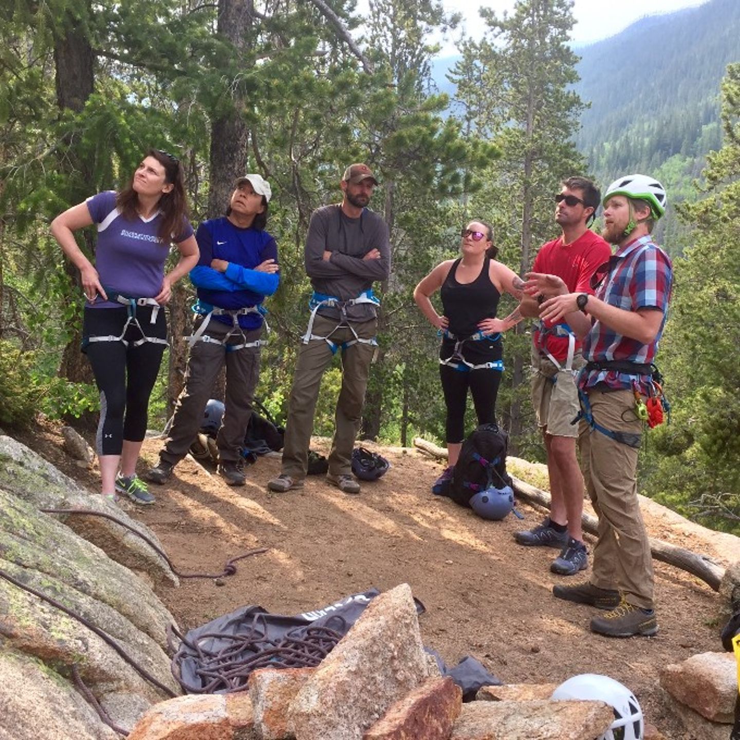 Group on climb