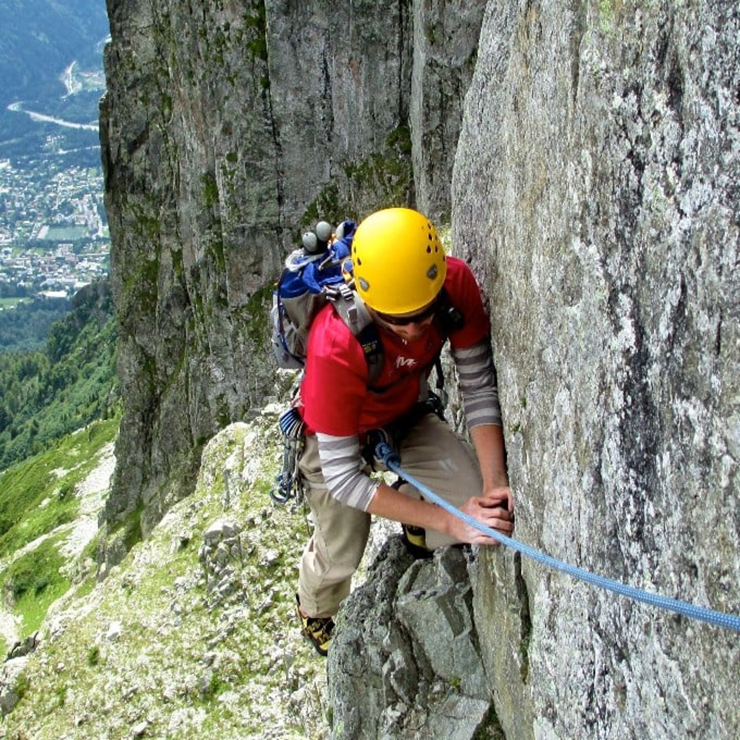 Person rock climbing