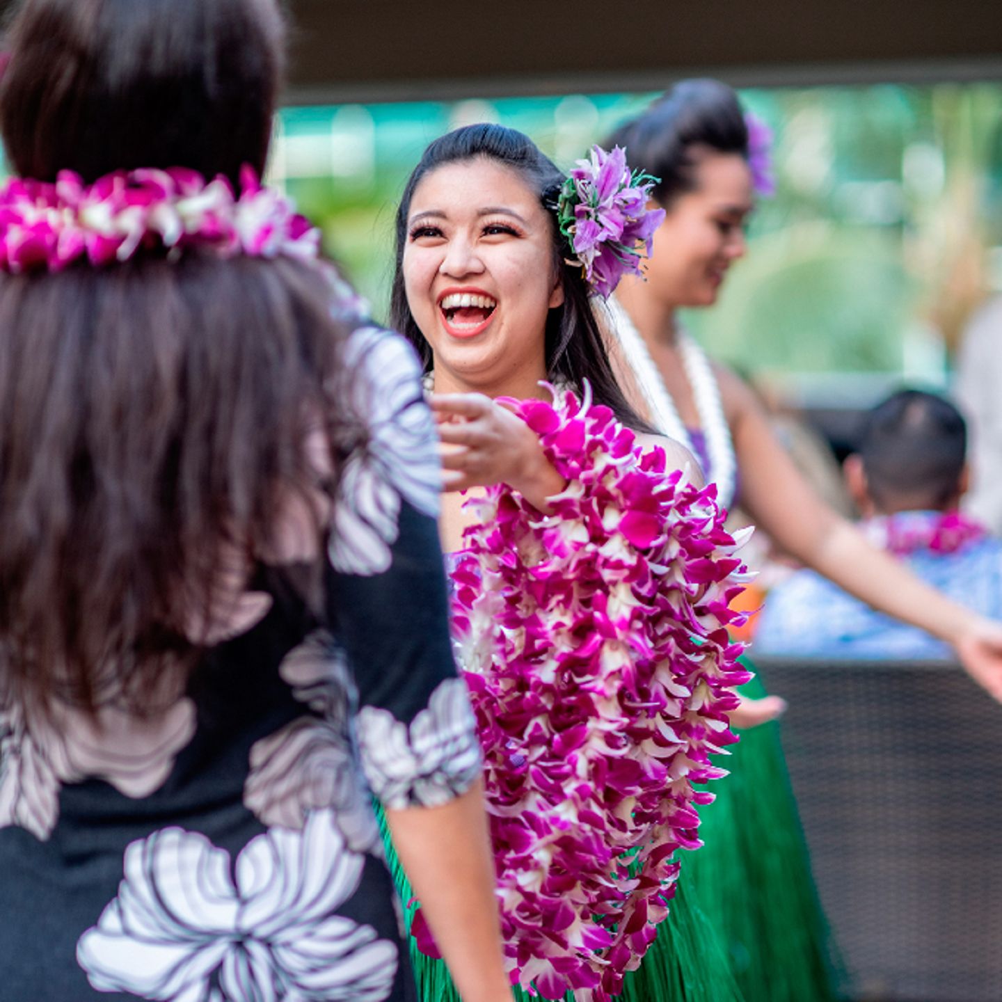 Woman with lei