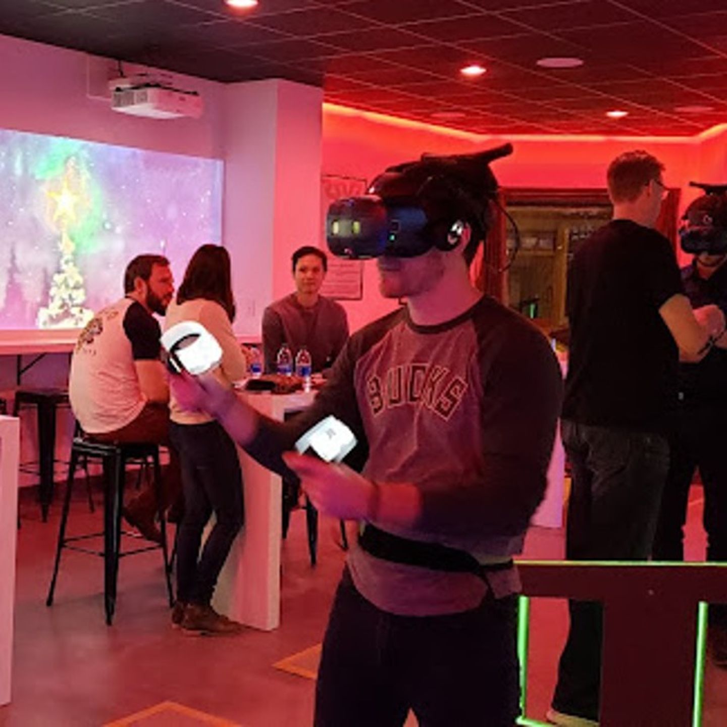 Person playing VR