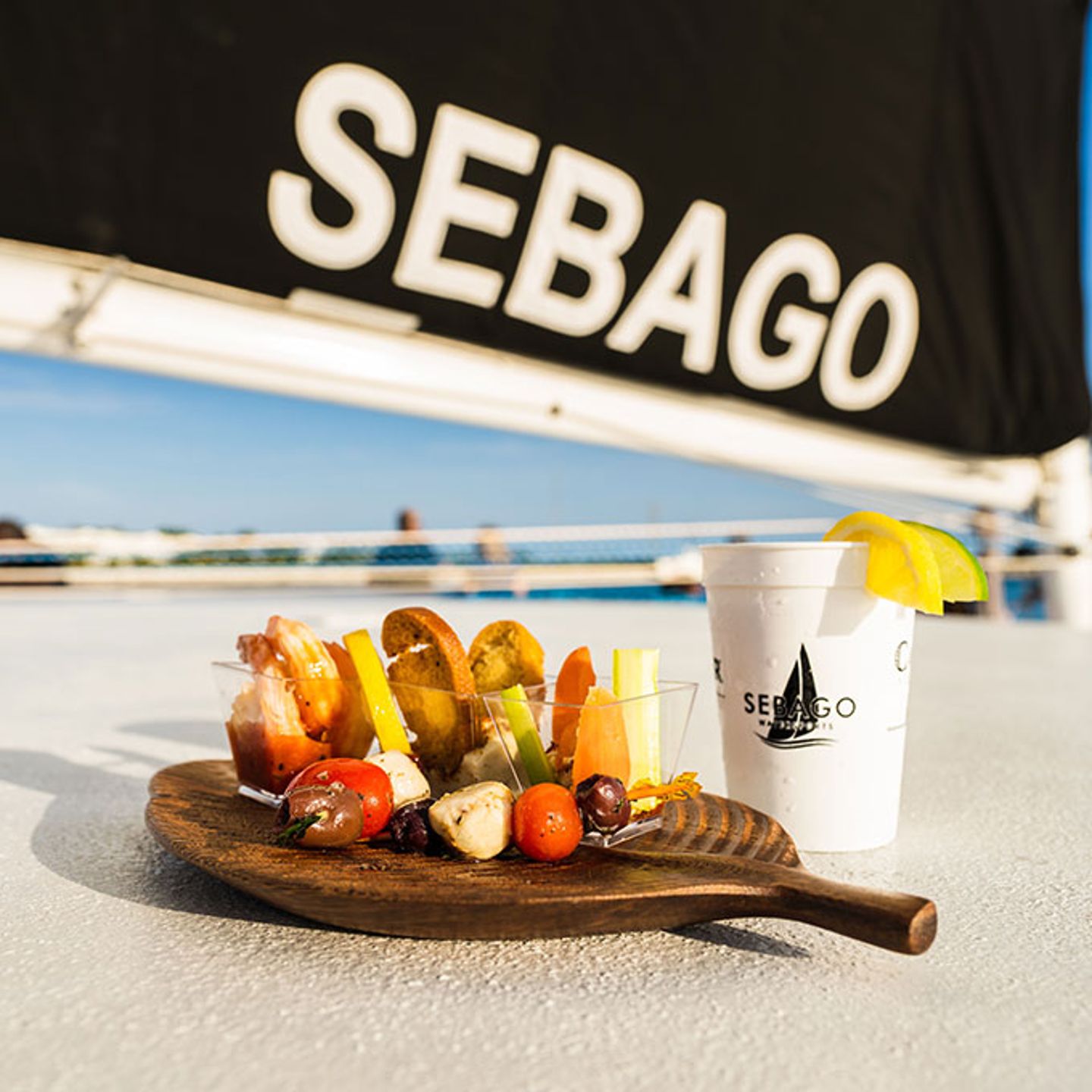 Appetizers on Sunset Sail