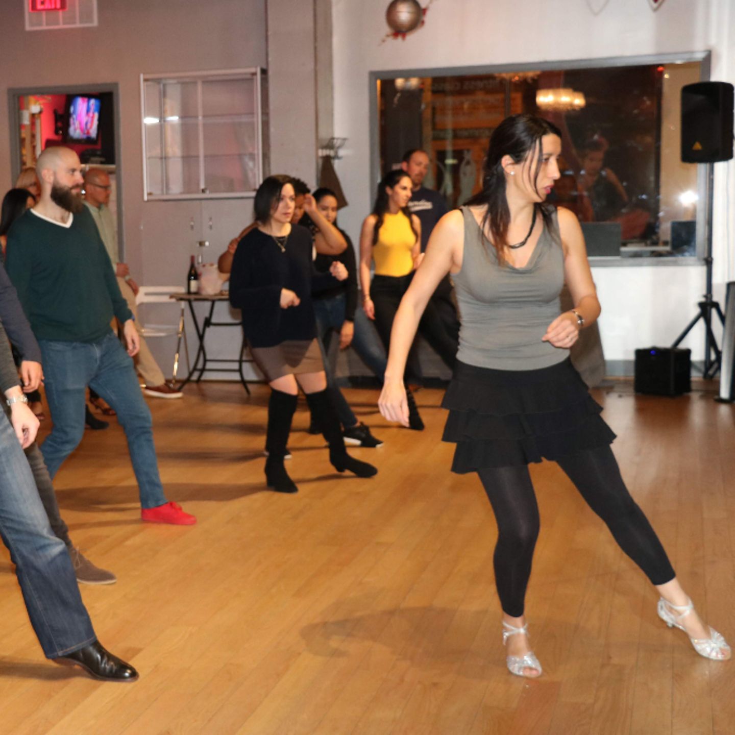 Instructor dancing
