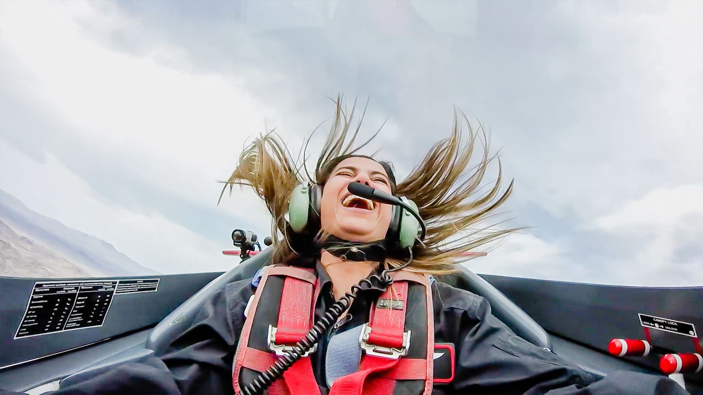 Woman having fun