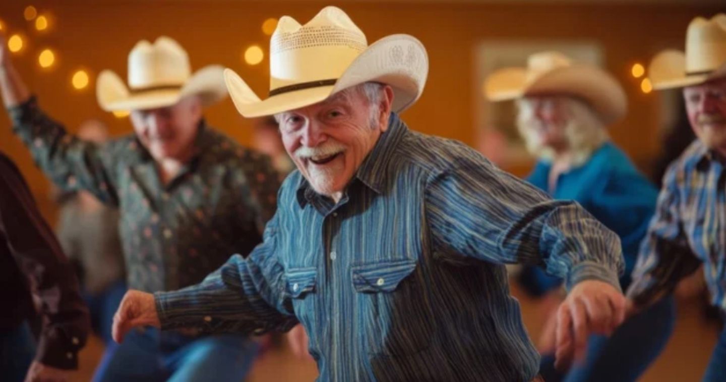 People line dancing