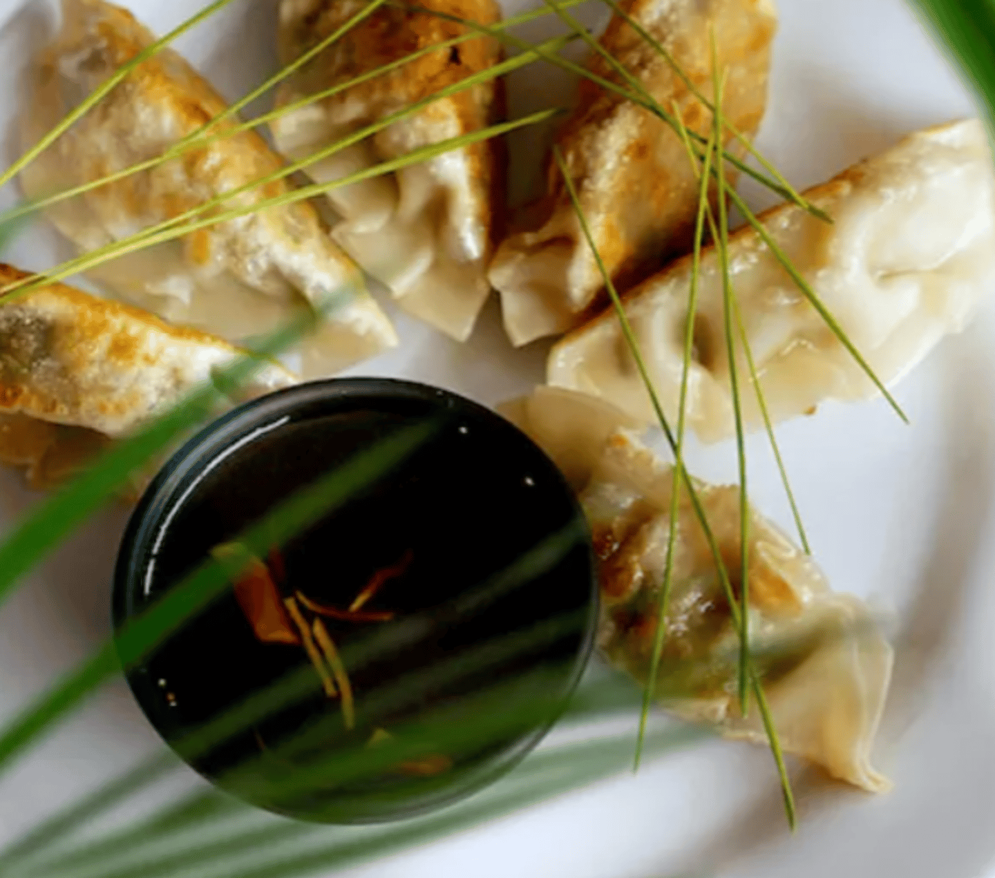 Dumplings with sauce