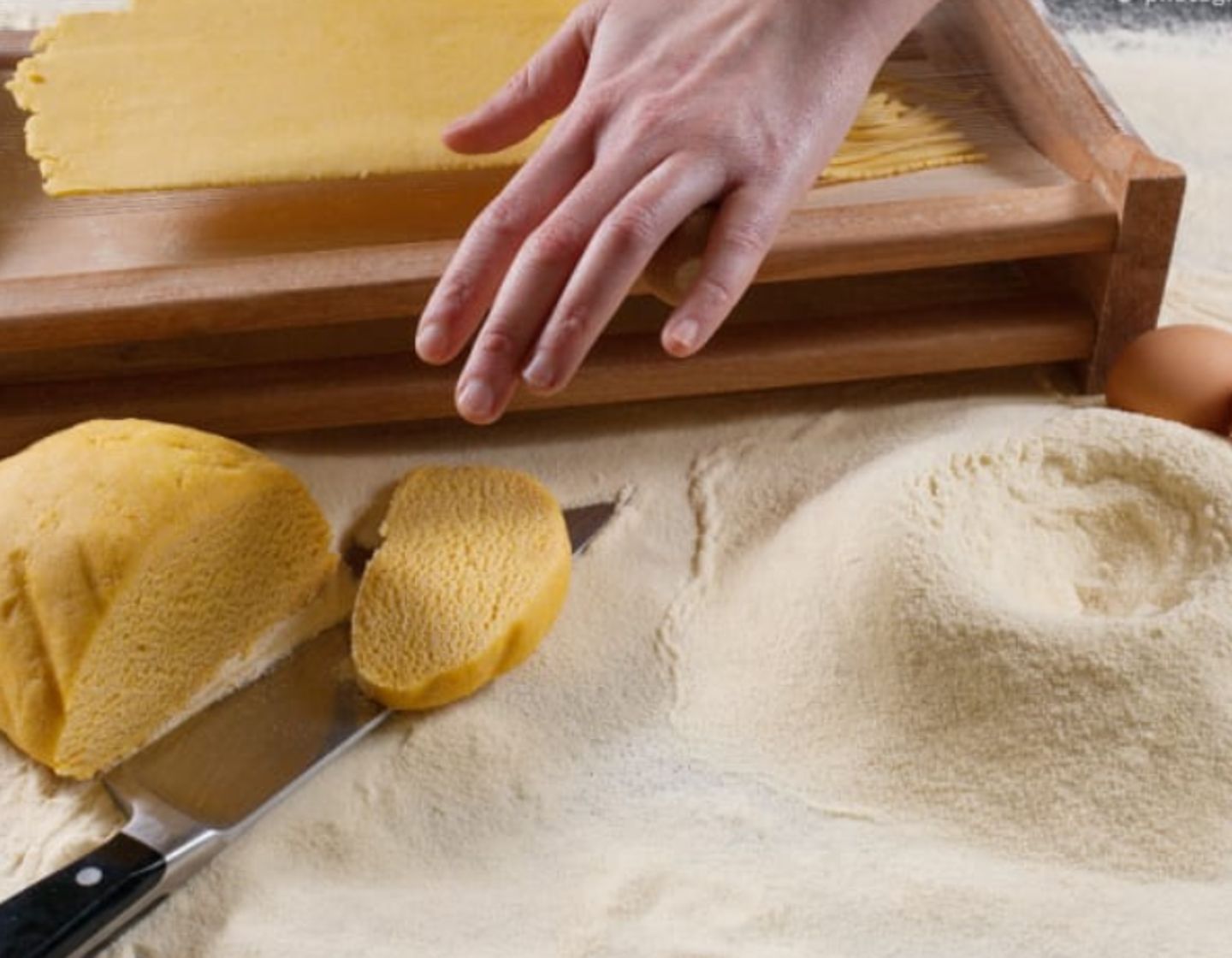 Homemade pasta dough