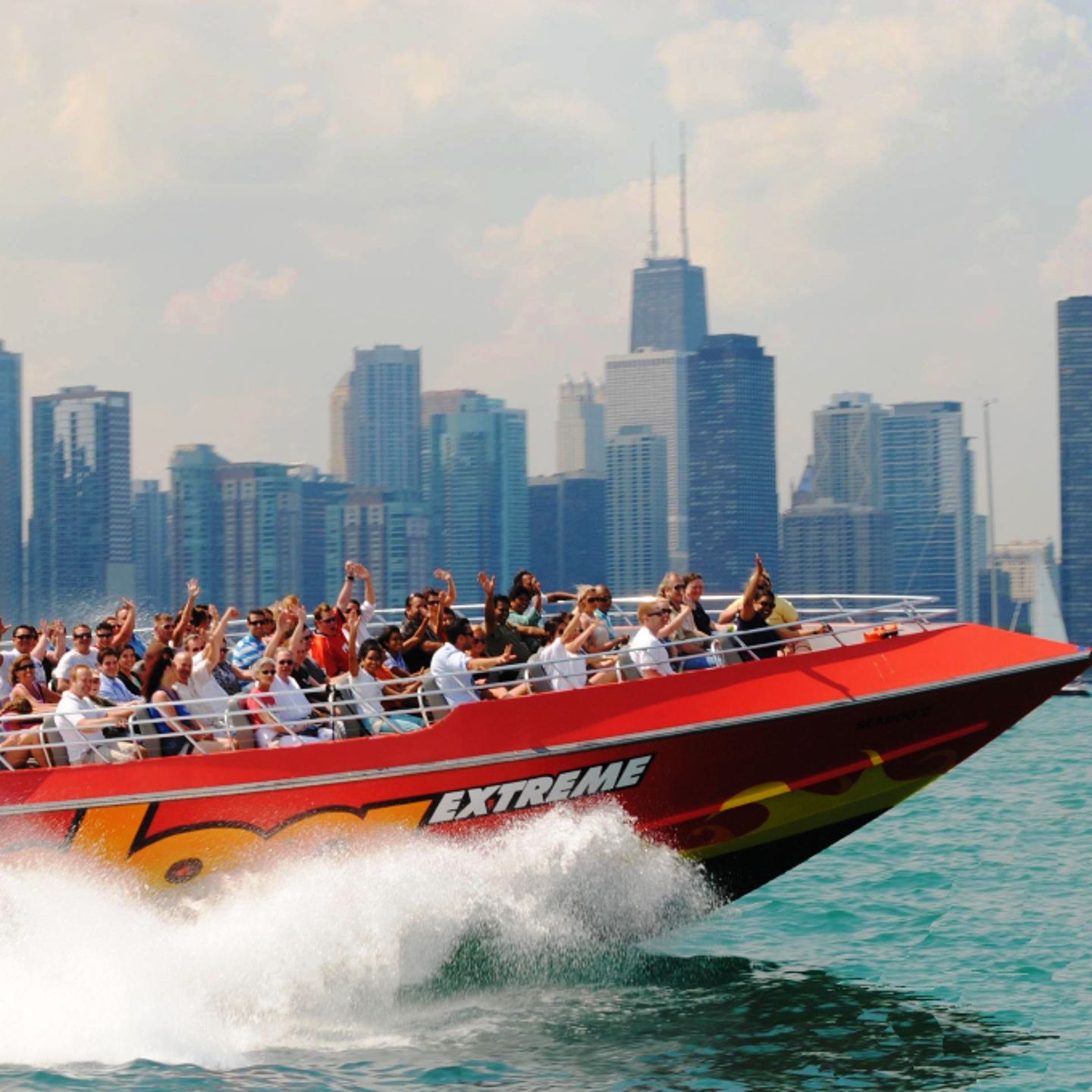 Front of speed boat