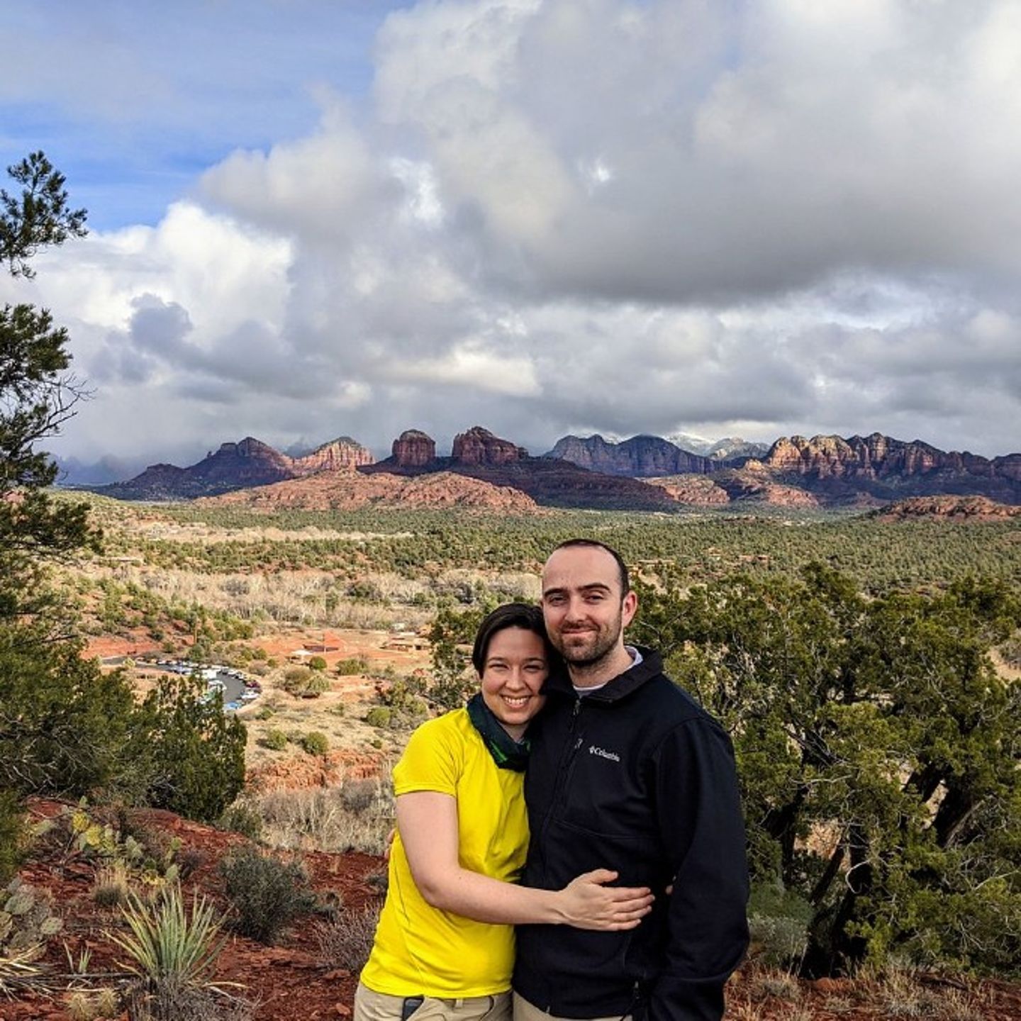 Two people on hike