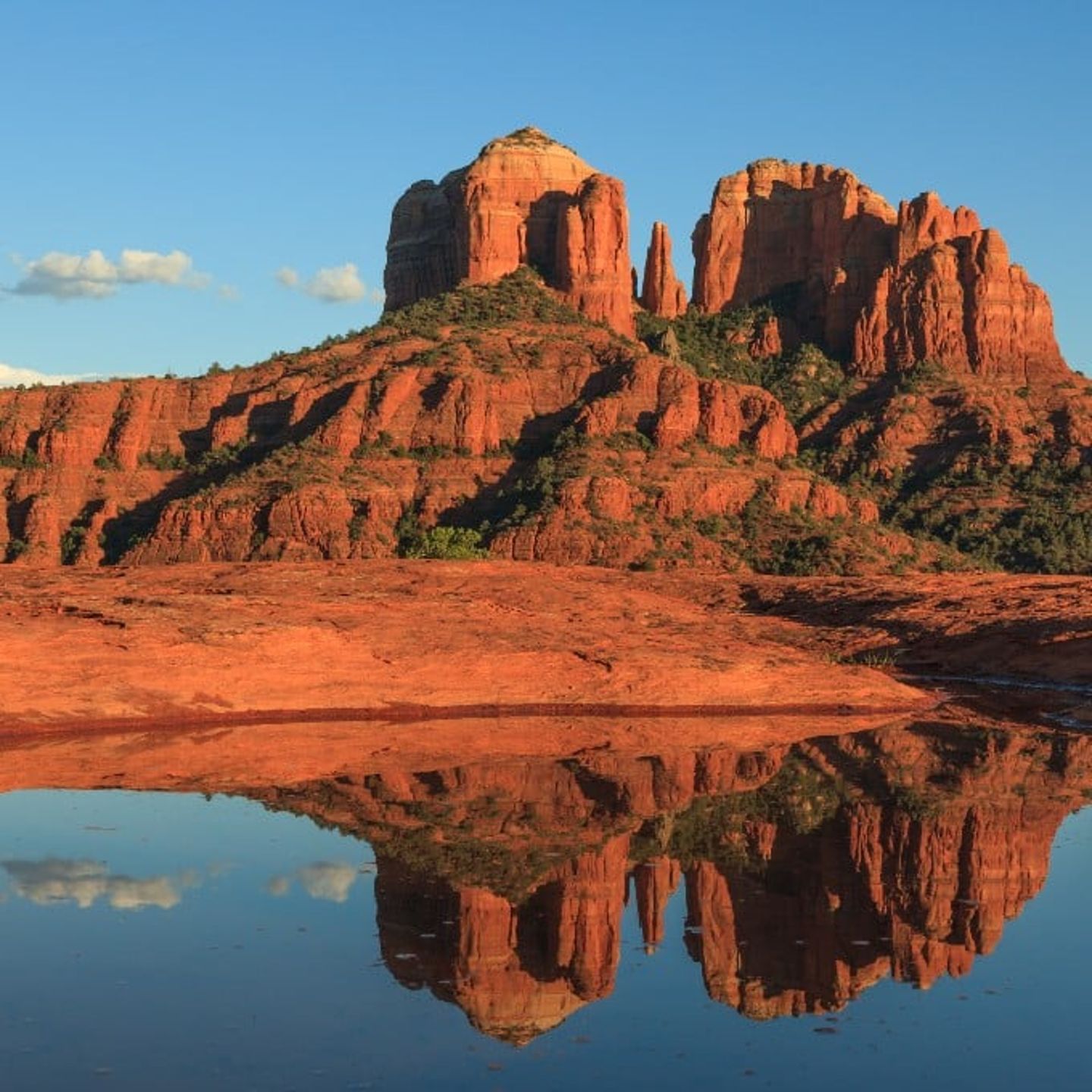 Rock formation with lake