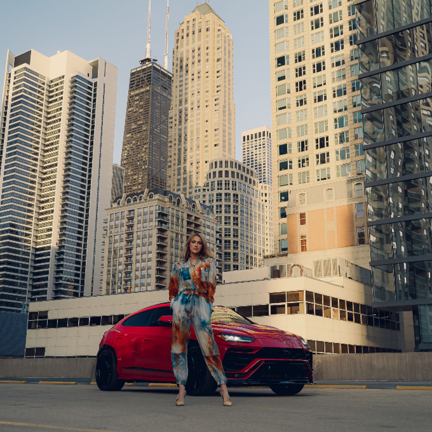 Women in front of car