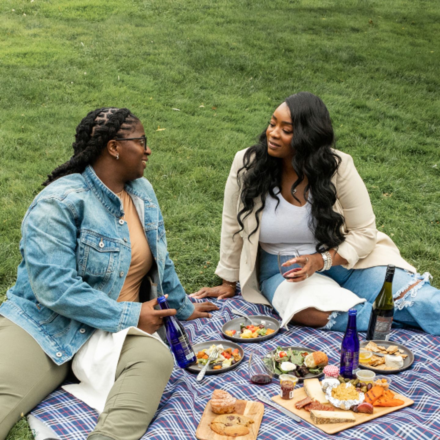 Women enjoying picnic