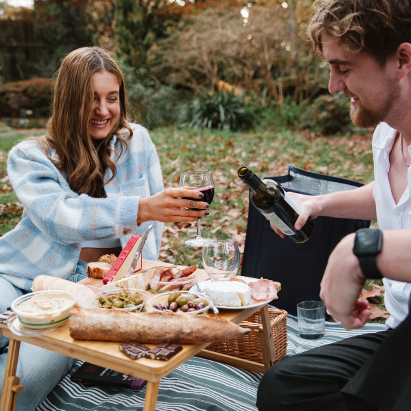 Couple at picnic