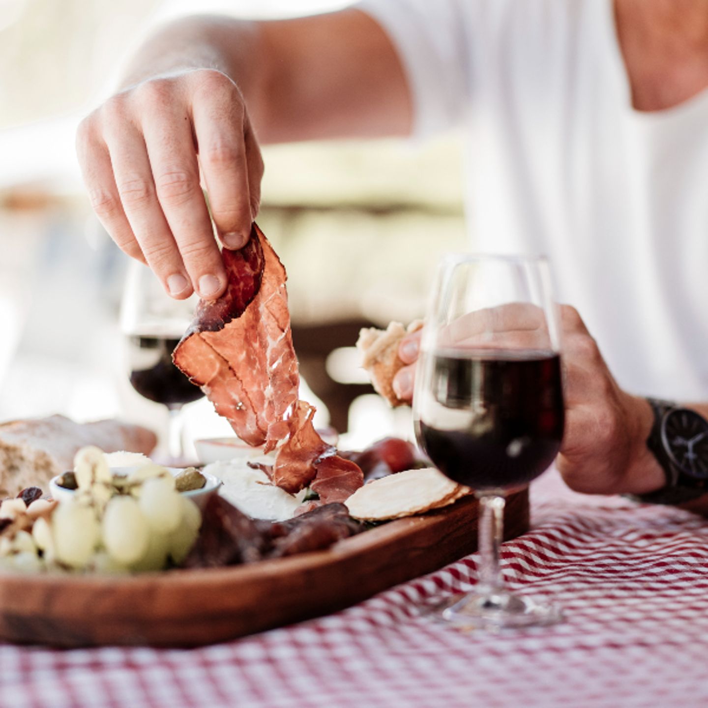 Person eating food