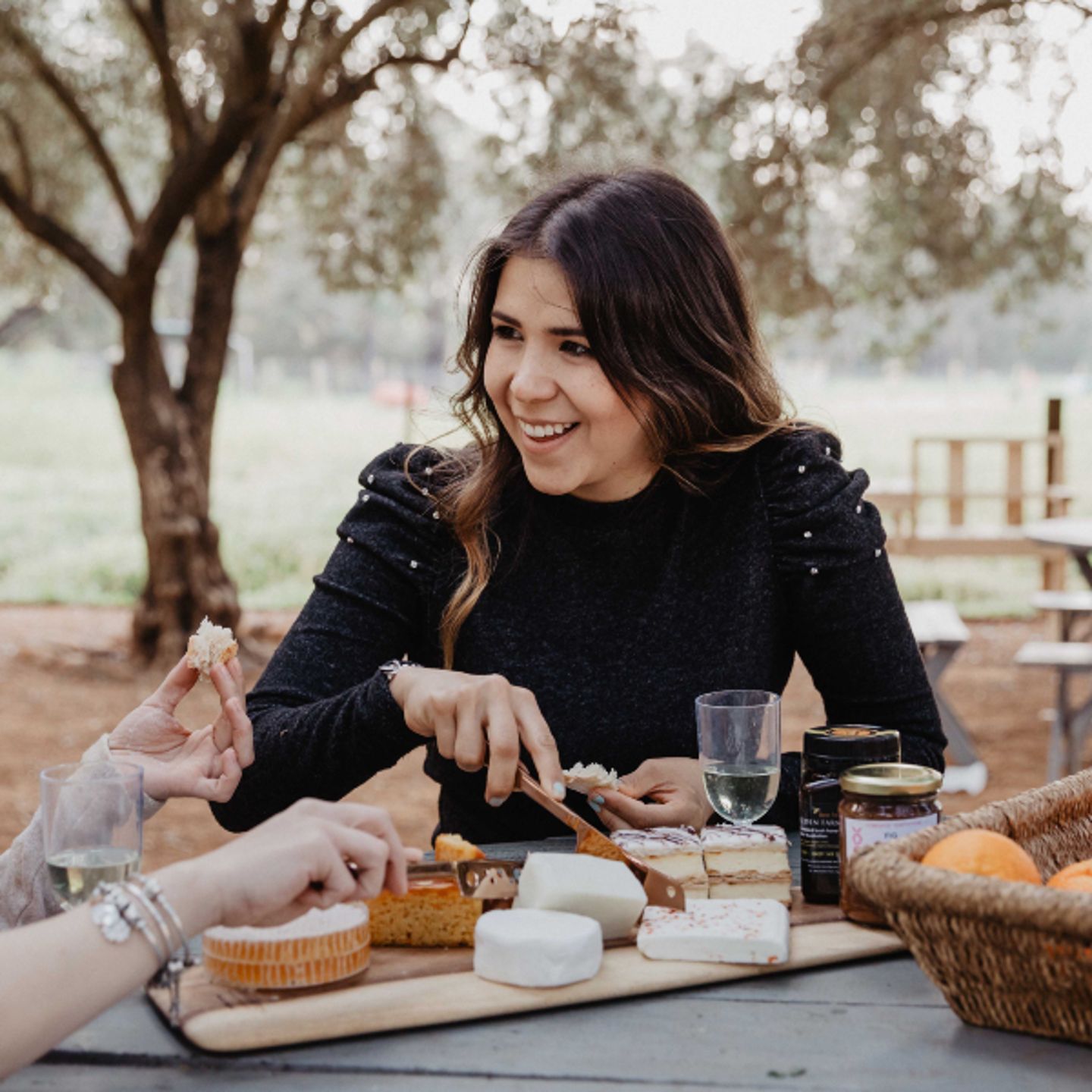Woman at picnic