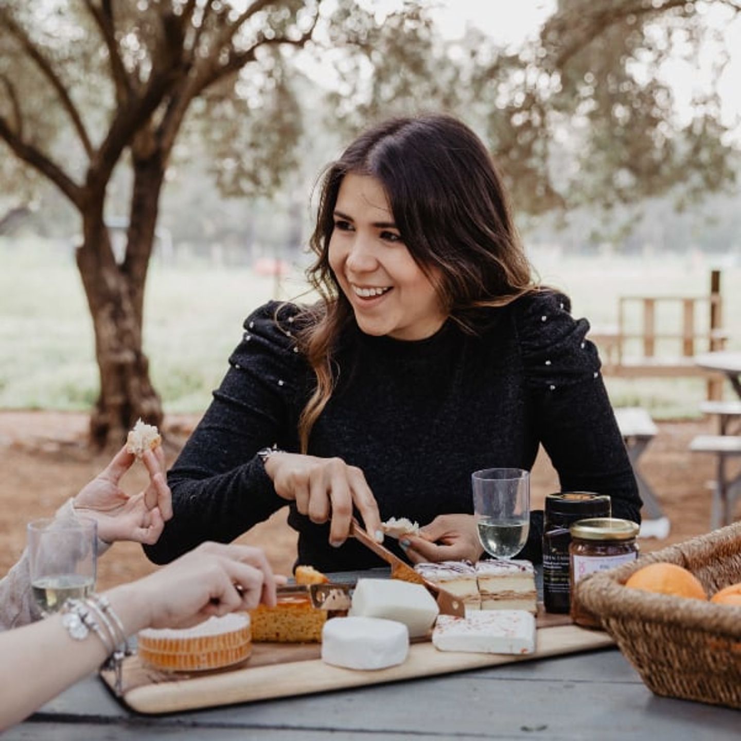 Woman at picnic