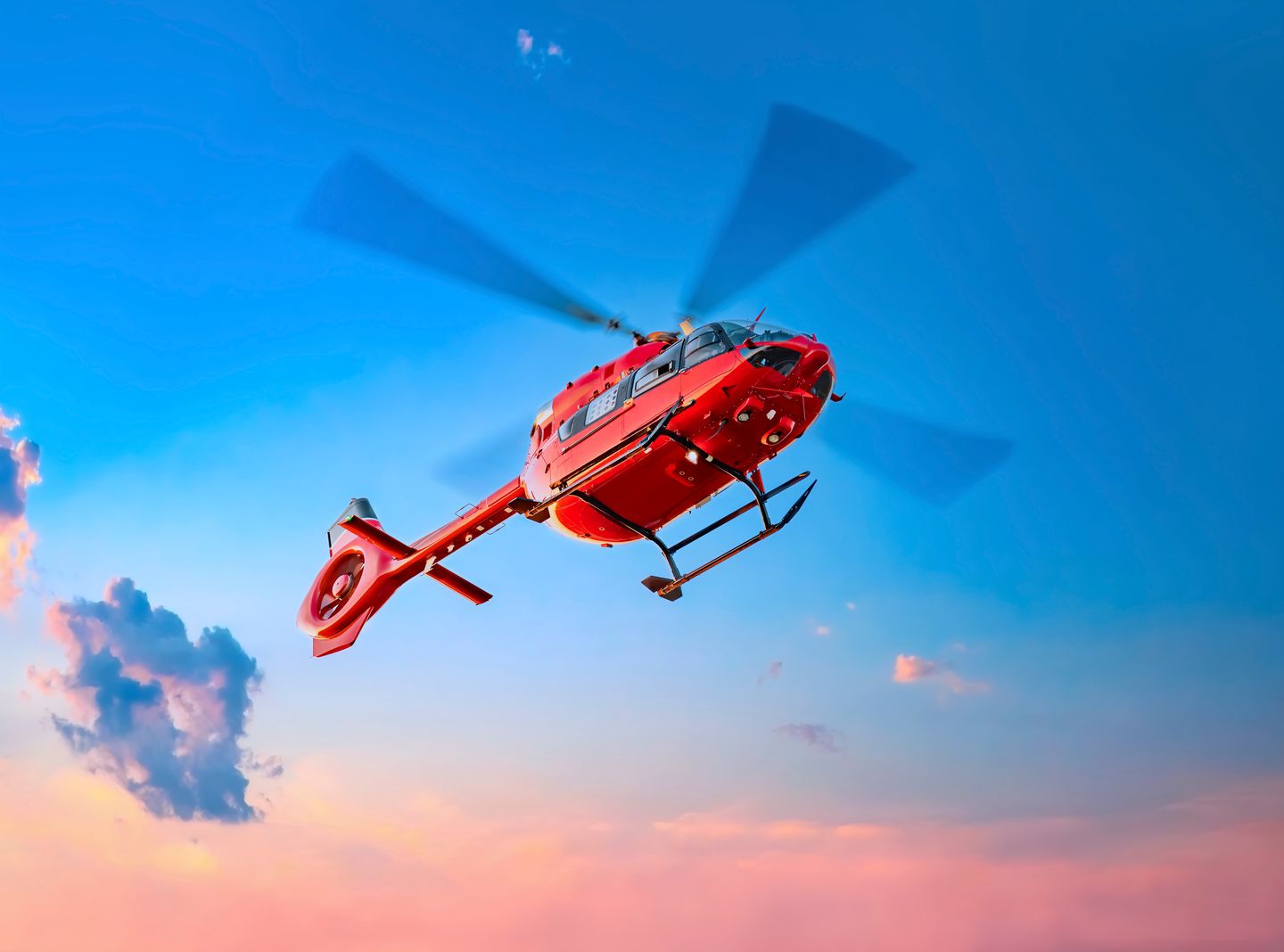 Helicopter in air
