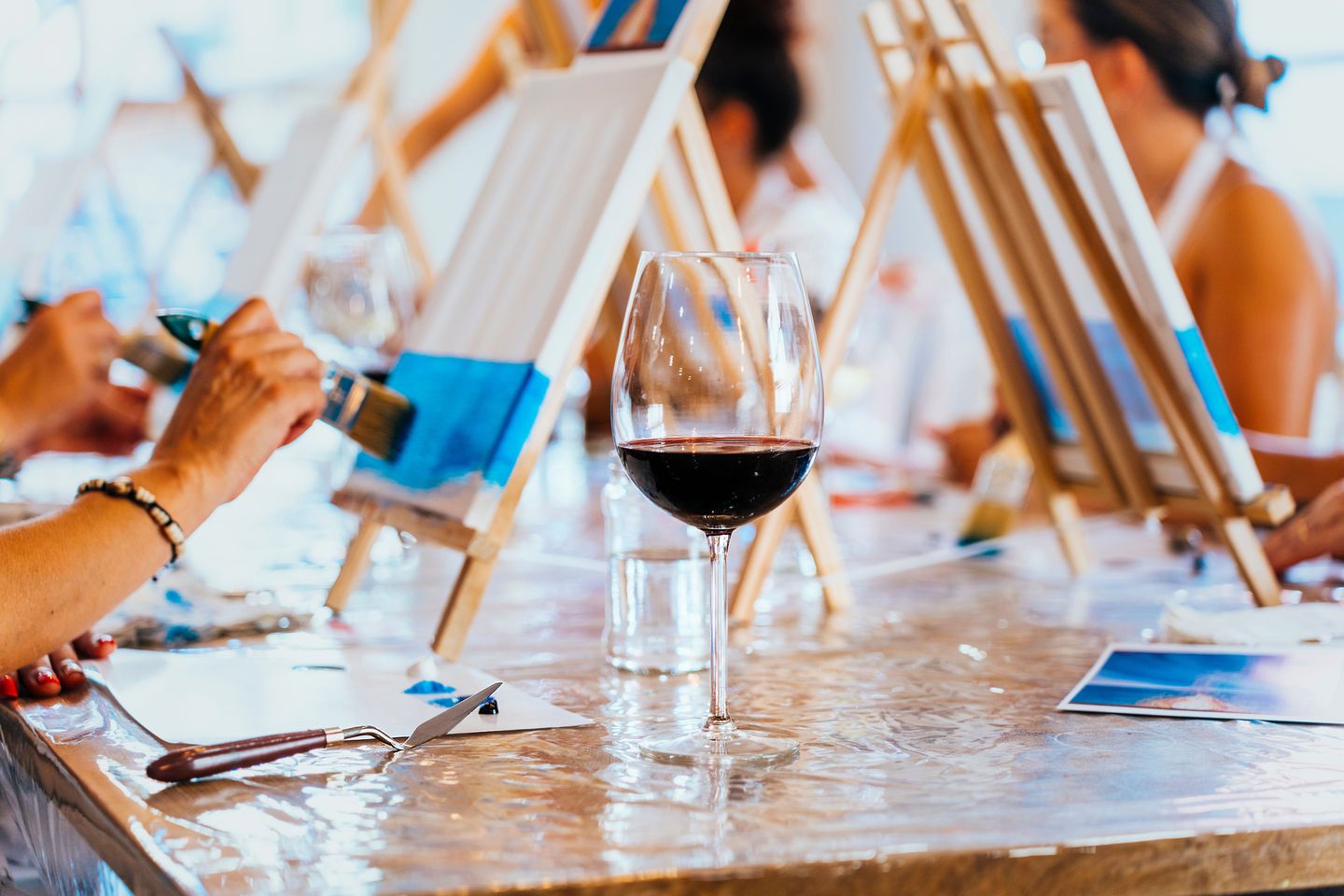 Sipping and Painting