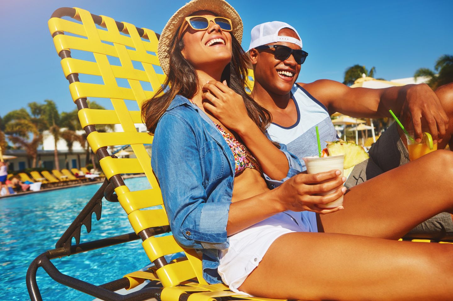 Couple at pool