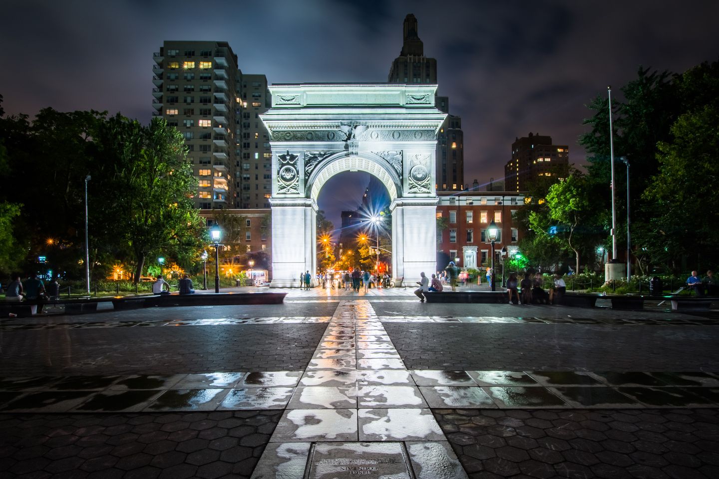 Arch at night