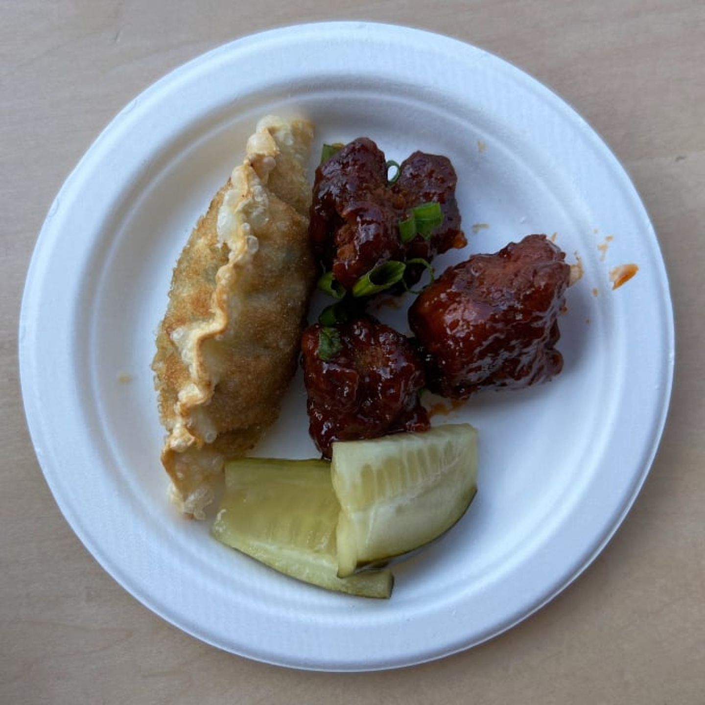 Assorted plate of food